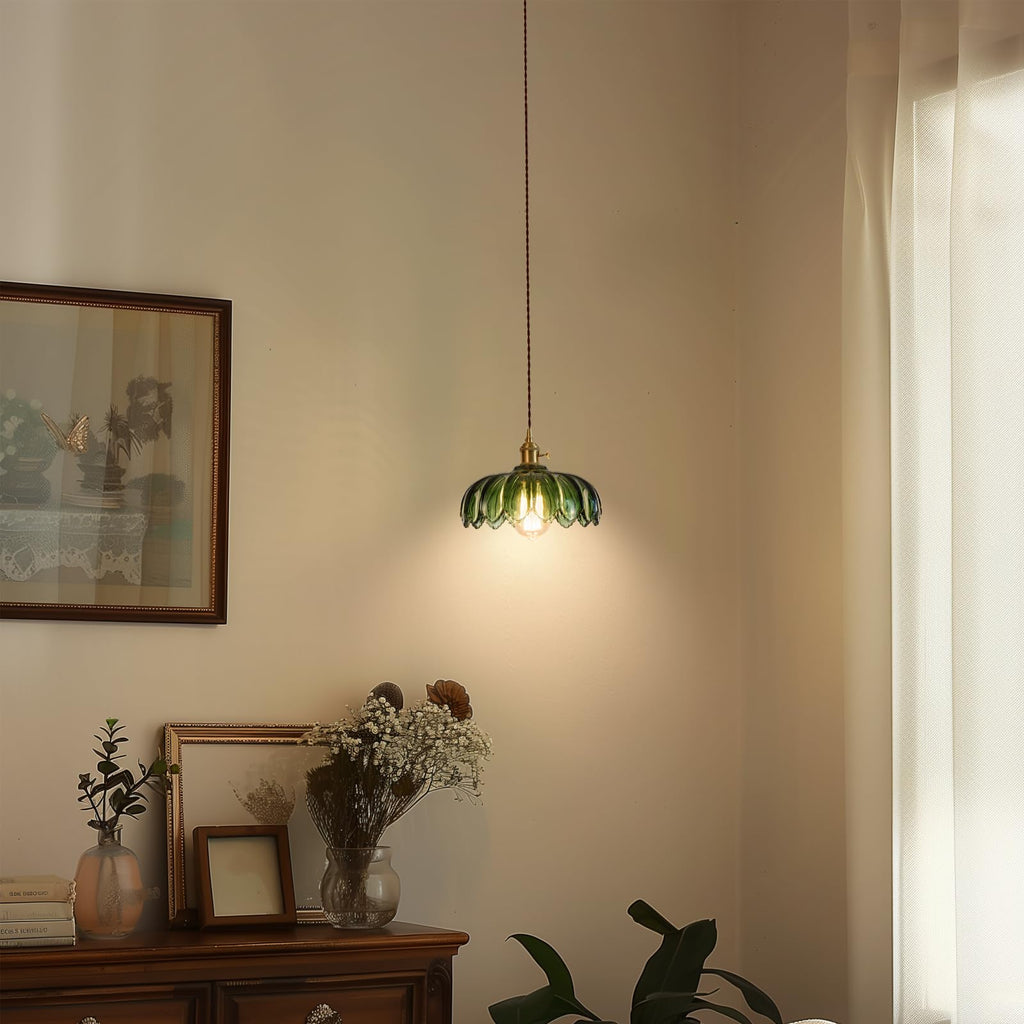 XZHGCEE Plug in Pendant Light: Amber Hanging Lamp Plug in Pendant Lamp, Glass Pendant Lighting for Kitchen Island, Bedroom, Dining Room, Living Room, No Bulb