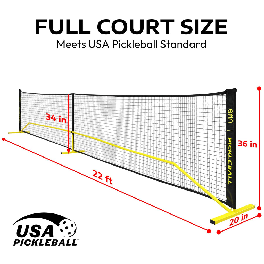 A11N SPORTS Designed for All Weather Conditions with Steady Metal Frame and Strong PE Net, Regulation Size Net with Carrying Bag- 22’ Wide x 36” Tall, Indoor/Outdoor Use