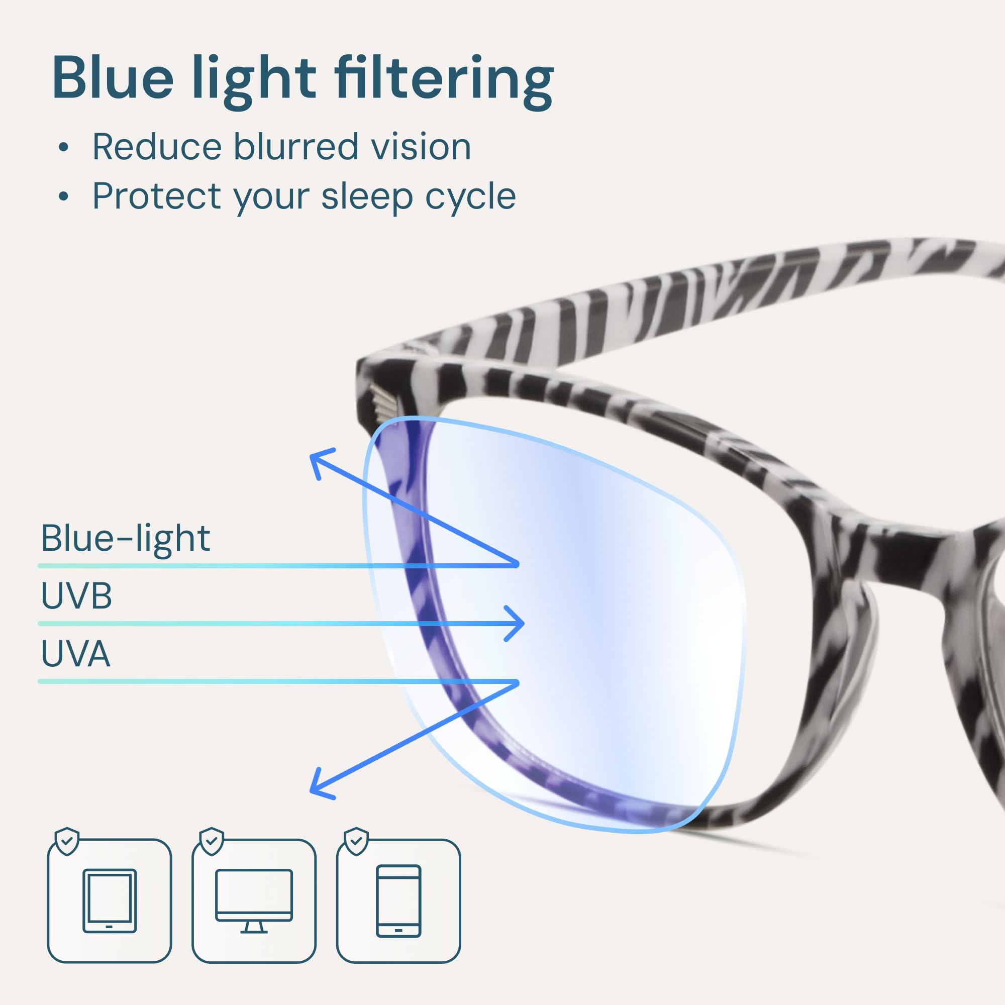 Gaoye Transparent, Clear Blue Light Glasses for Computer & Gaming - Anti UV Ray Lenses, Scratch-Resistant & Comfort Fit