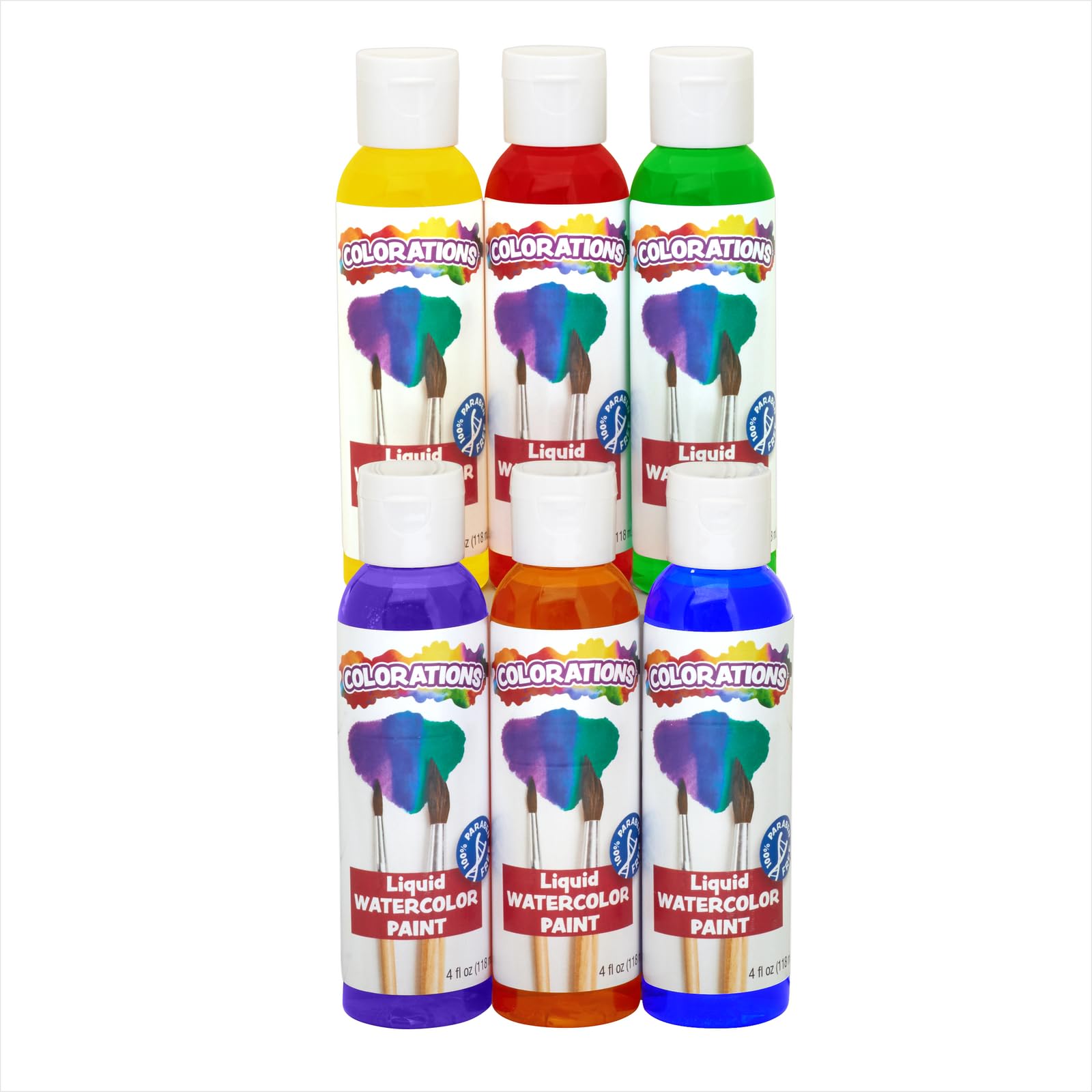 Colorations Paraben-Free Glitter Liquid Watercolor Paint, Set of 8 Vibrant Colors, 8 fl oz, Non-Toxic and Made in The USA