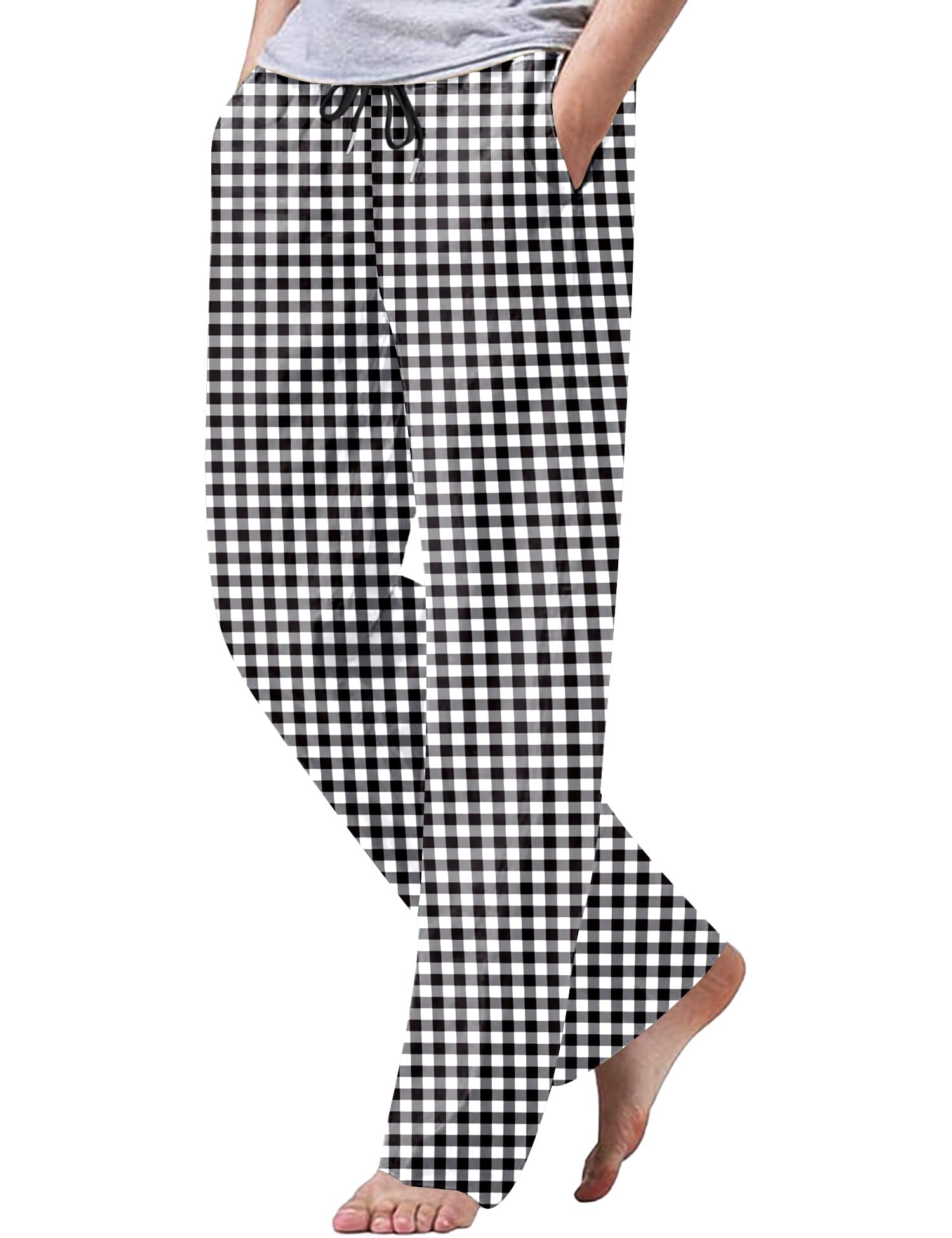 iWoo Linen Pants Men Casual 2025 Summer Beach Elastic Drawstring Waist Yoga Pants Travel Baggy Work Pant Pajama