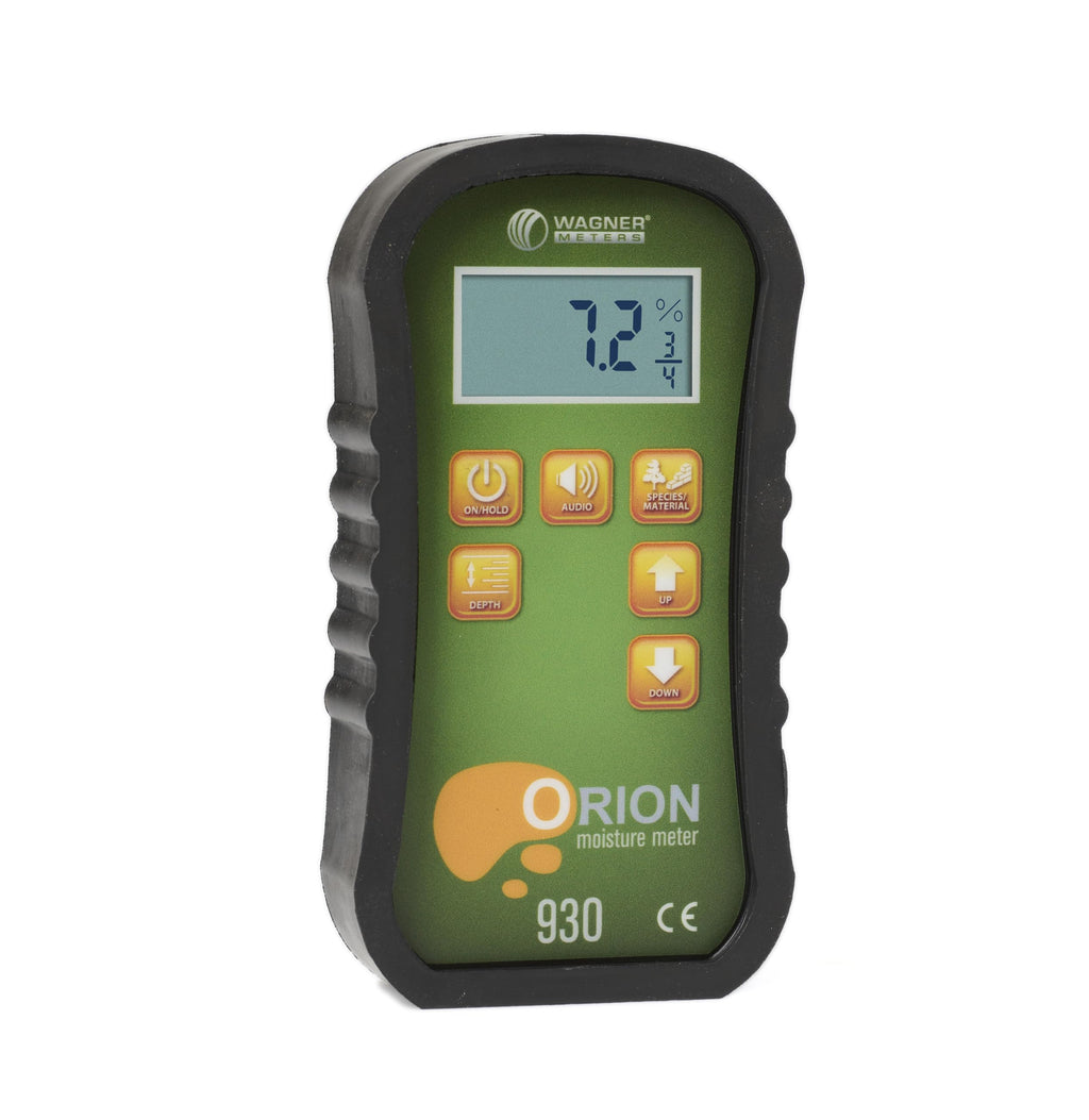 Orion® 910 Pinless Wood Moisture Meter Kit by Wagner Meters | Accurate, Non-Damaging, Deep Depth Lumber Moisture Measurement, On-site Calibration (Standard Calibrator)