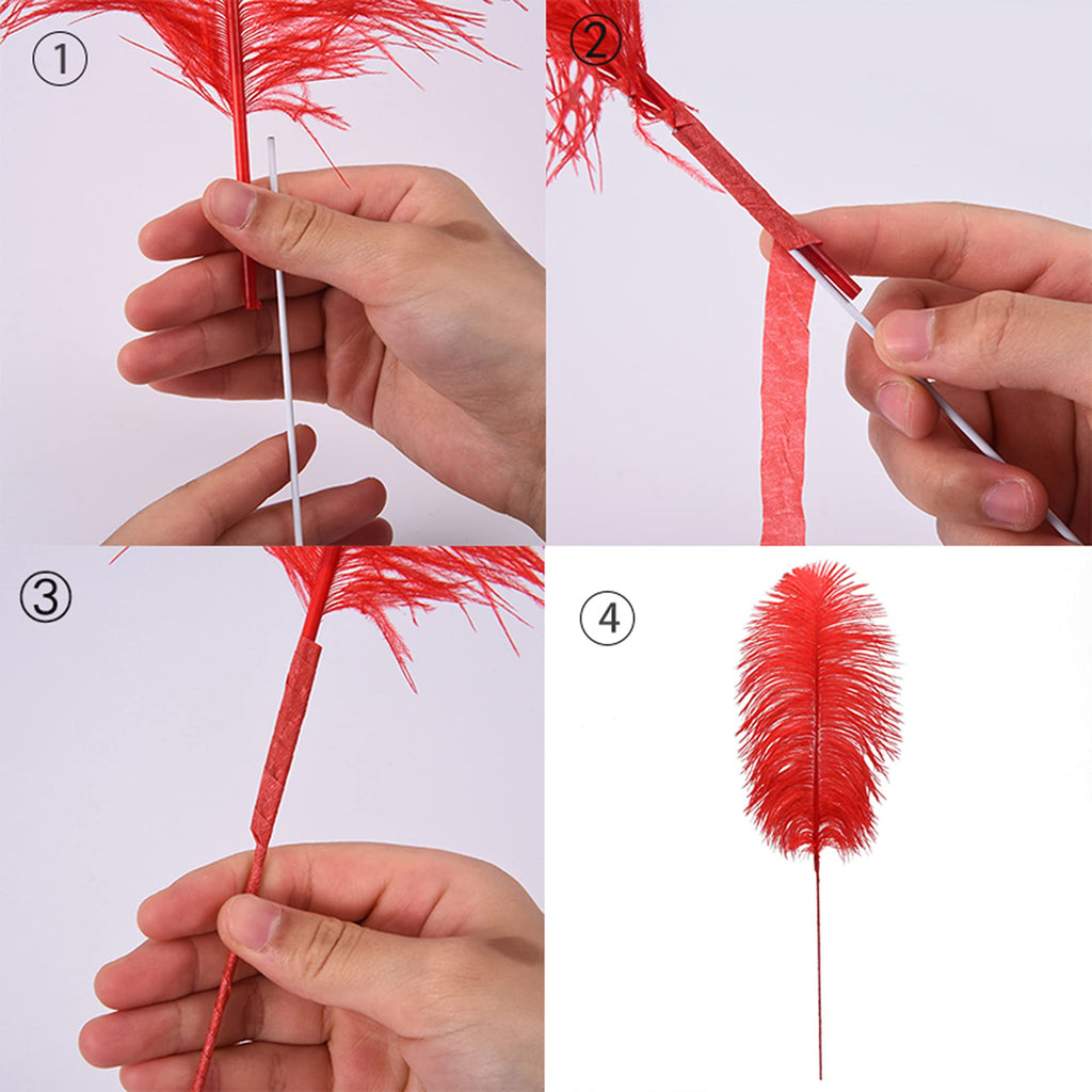 Ballinger Black Ostrich Feathers Bulk - Making Kit 12Pcs 16-18inch Large Ostrich Feathers for Floral Arrangement, Vase, Wedding Party Centerpieces and Halloween Home Decor