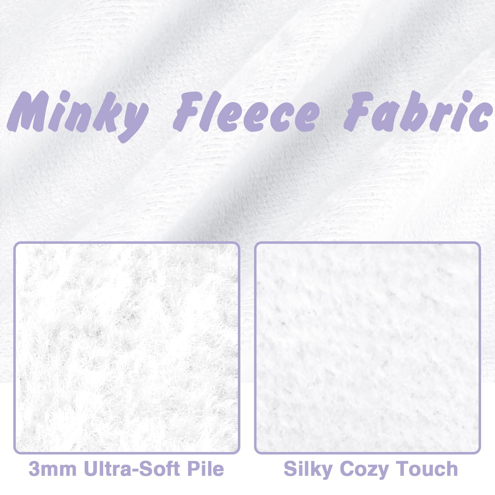 Entisn Minky Fabric by The Yard, 1 Yard x 60 Inch Wide Pre-Cut Fleece Fabric Beige Cuddle Minky, Solid Soft Plush for Blanket, Pillow Cover, Scarf, Sewing
