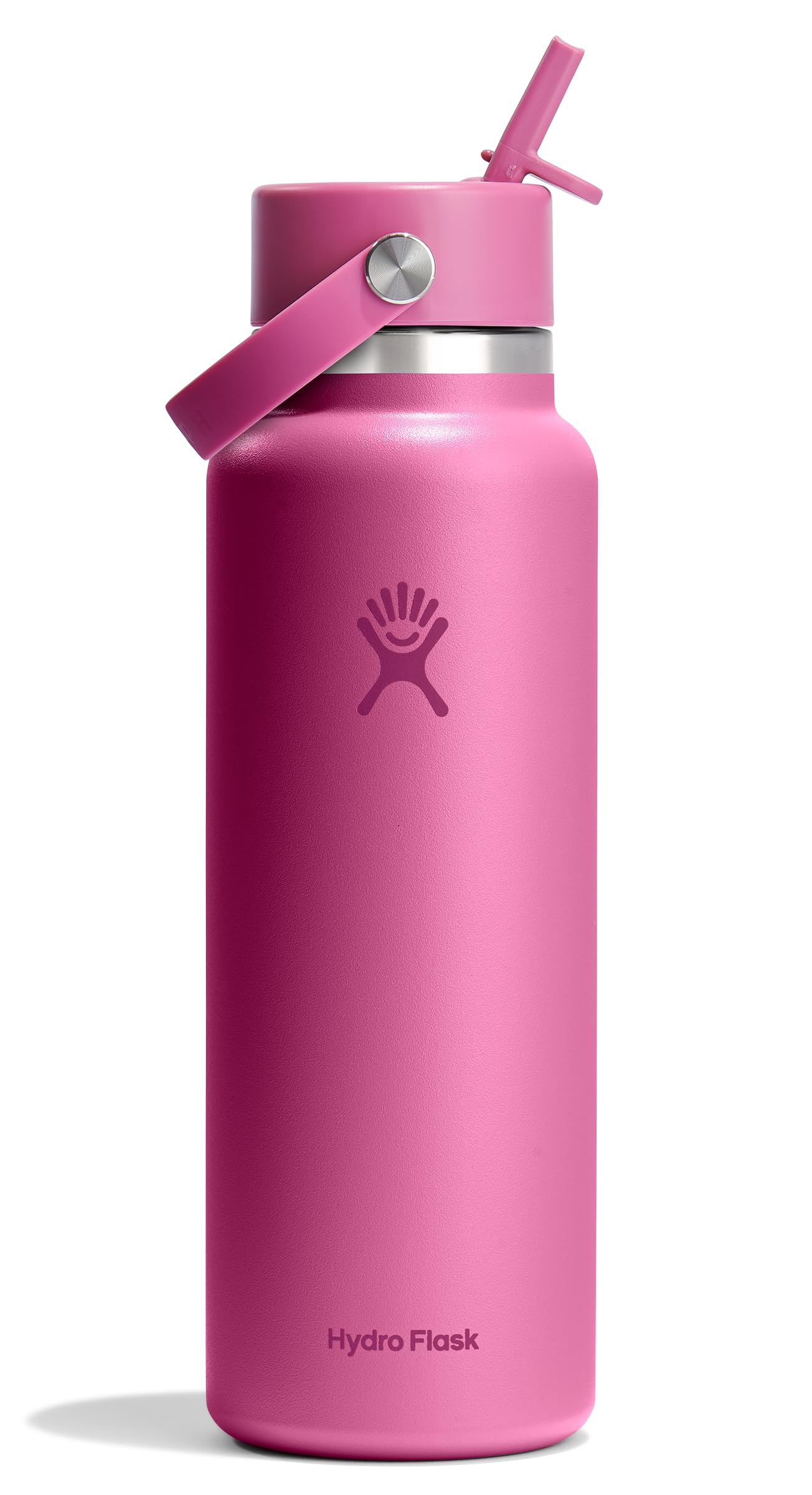 Hydro Flask Water Bottle - Insulated Stainless Steel - Wide Straw Lid, Non Spill, Leakproof in 24 Oz Forest Green Arc