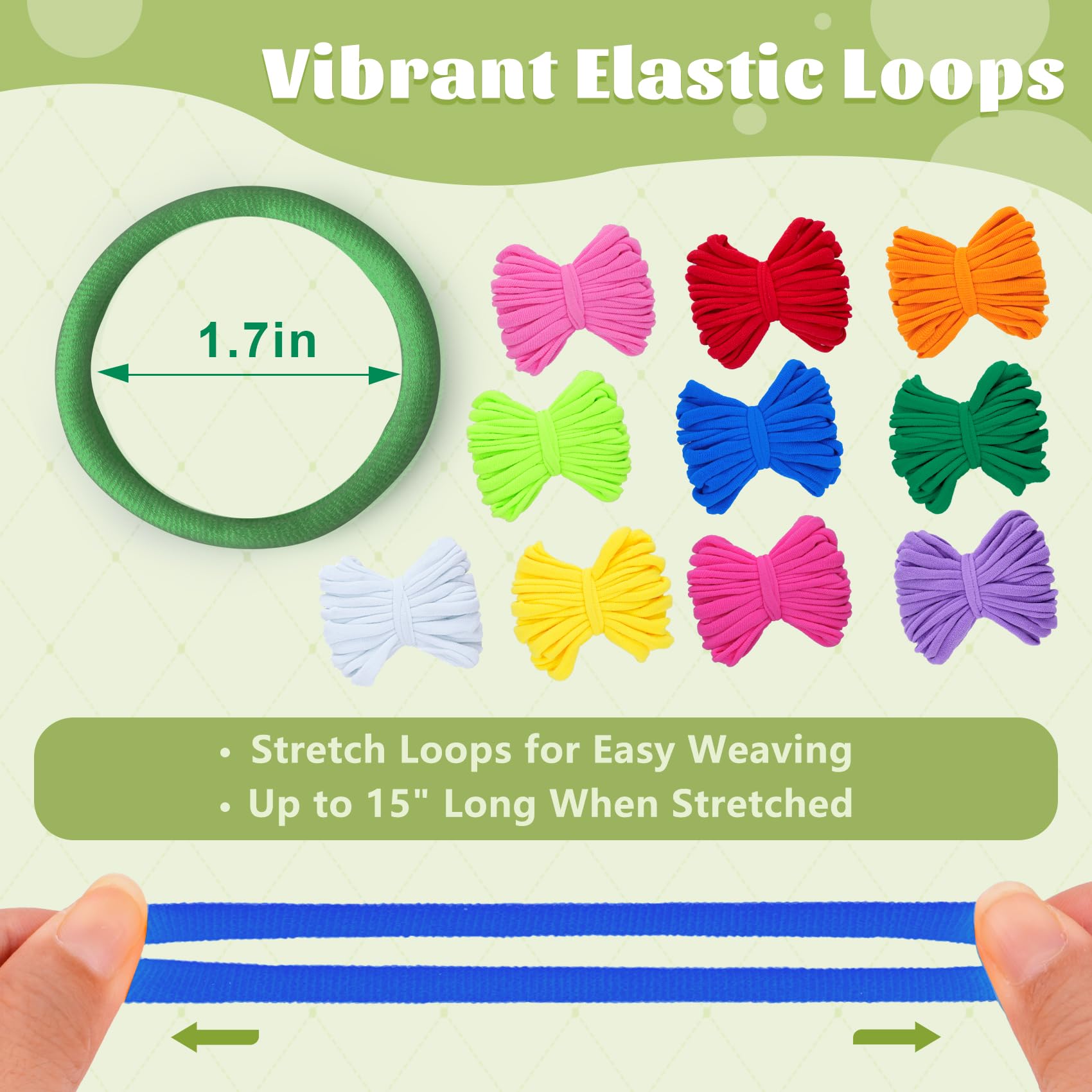 PREBOX 1000 PCS Weaving Loom Loops Refill, 10 Colors for 7 inch Potholder Loom, Craft Supplies for Kids and Beginners, Christmas & Birthday Gifts for Girls 6 7 8-10 10-12 Year Old