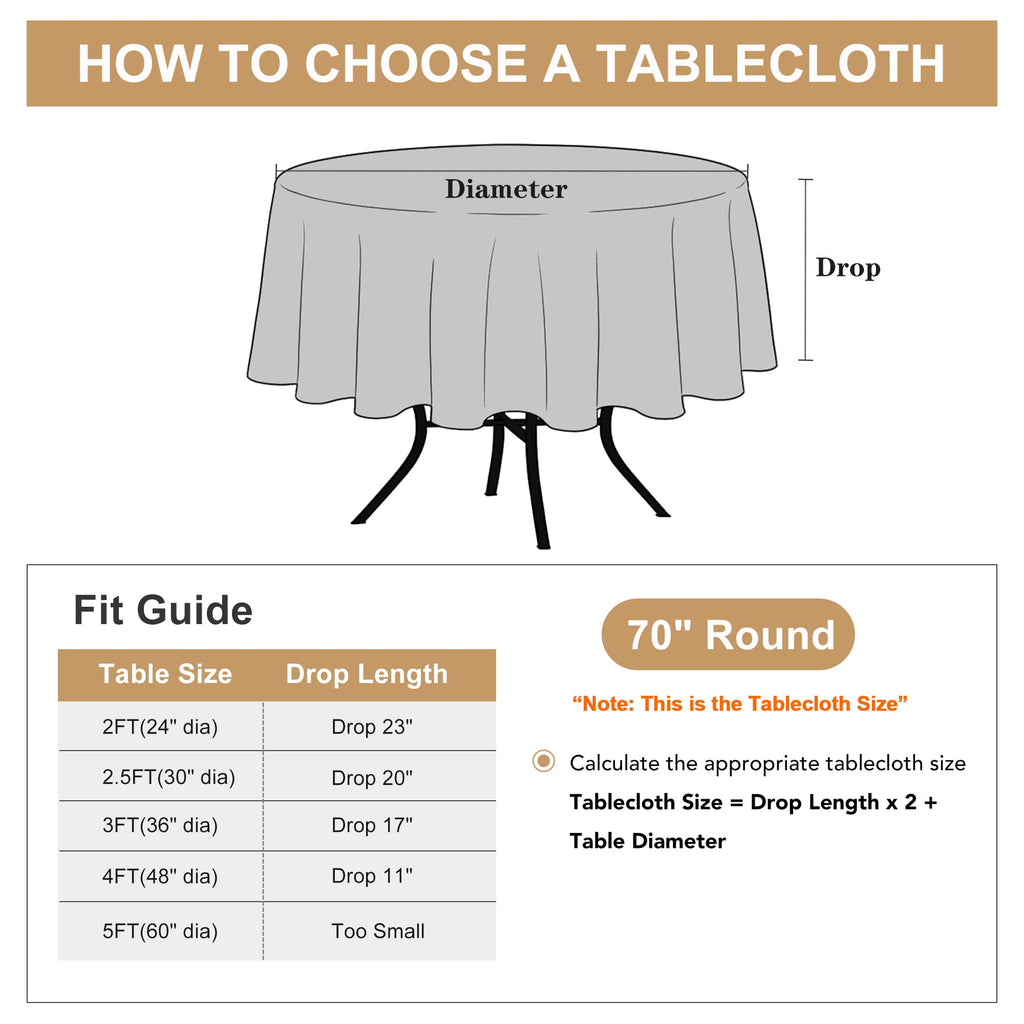 sancua Rectangle Tablecloths for 4ft Tables, 6 Pack - 60x84 Inch - Beige Washable Fabric Cloth Table Cloth for Wedding, Party, Birthday, Banquet, Reusable Polyester Table Covers
