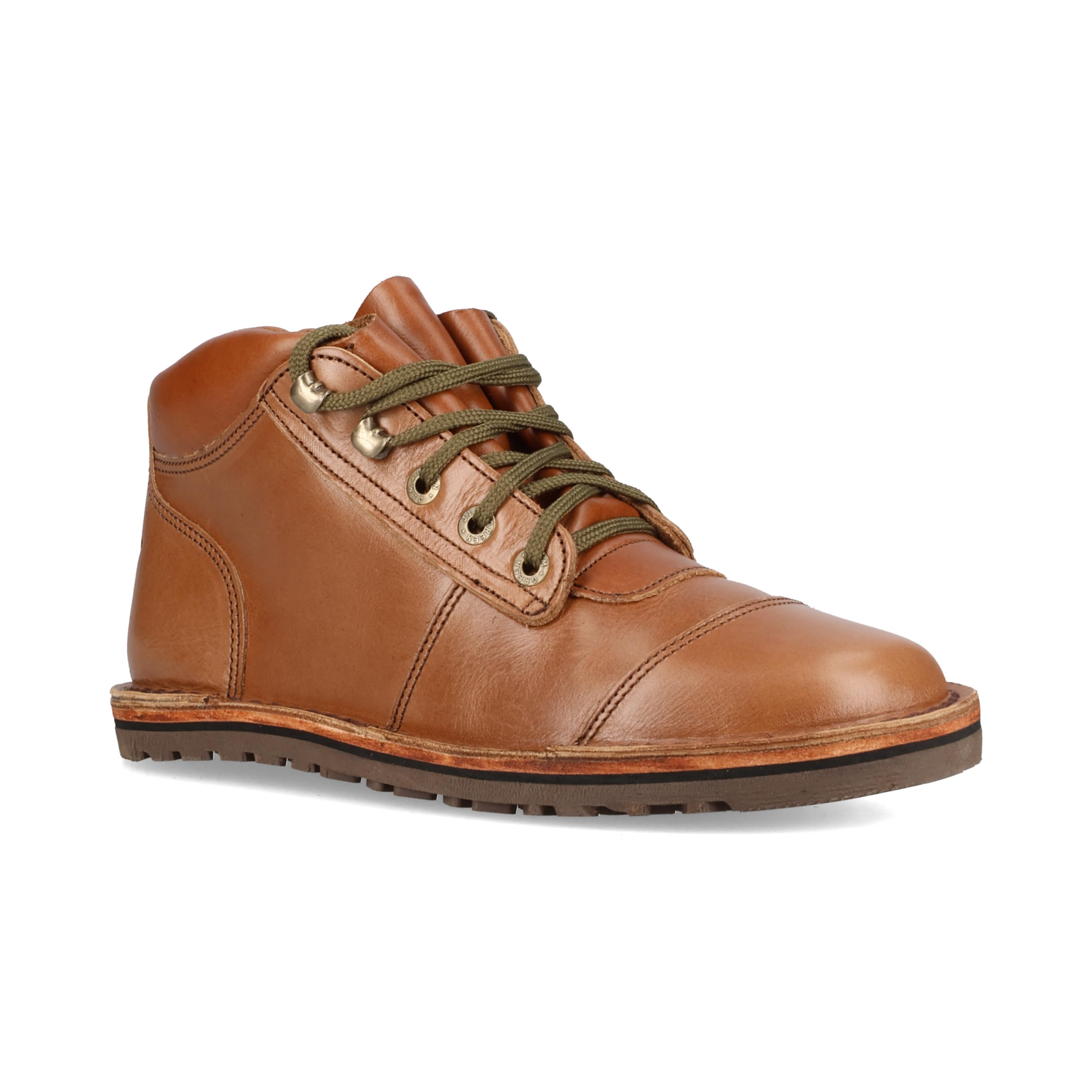 JIM GREEN Men's Barefoot African Ranger Boots Lace-Up Water Resistant Full Grain Leather Work or Hiking Boot