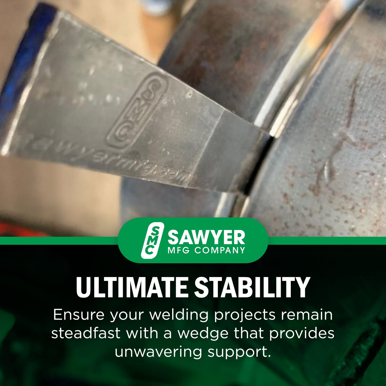 Sawyer Mfg Company 4" Welding Wedge – Precision Steel for Pipe Fitting and Metalwork for Accurate Gap Adjustment, Ideal for Pipefitters, TIG, Ironworkers, Gutter Installation and Metal Spacers – Small