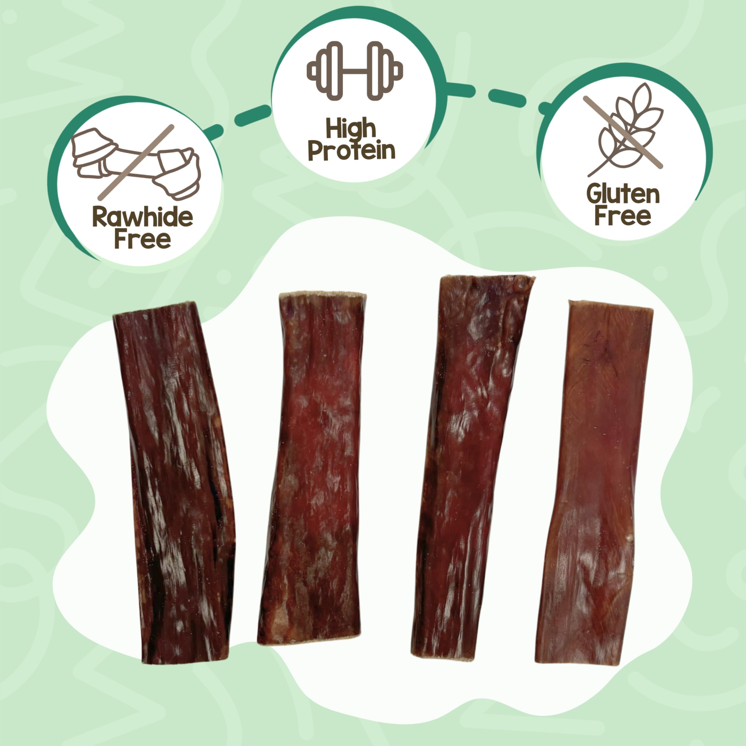 Nature Gnaws Beef Gullet Chews for Small Dogs 4-5" (20 Count) - Natural Beef Jerky Stick Dog Chew Treats - Rawhide Free