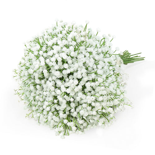 15 PCS Babys Breath Artificial Flowers Fake Babys Breath Flowers Artificial Bulk Blue Gypsophila Bouquets Real Touch Faux Flowers for Wedding Floral Arrangement Party Home Decoration