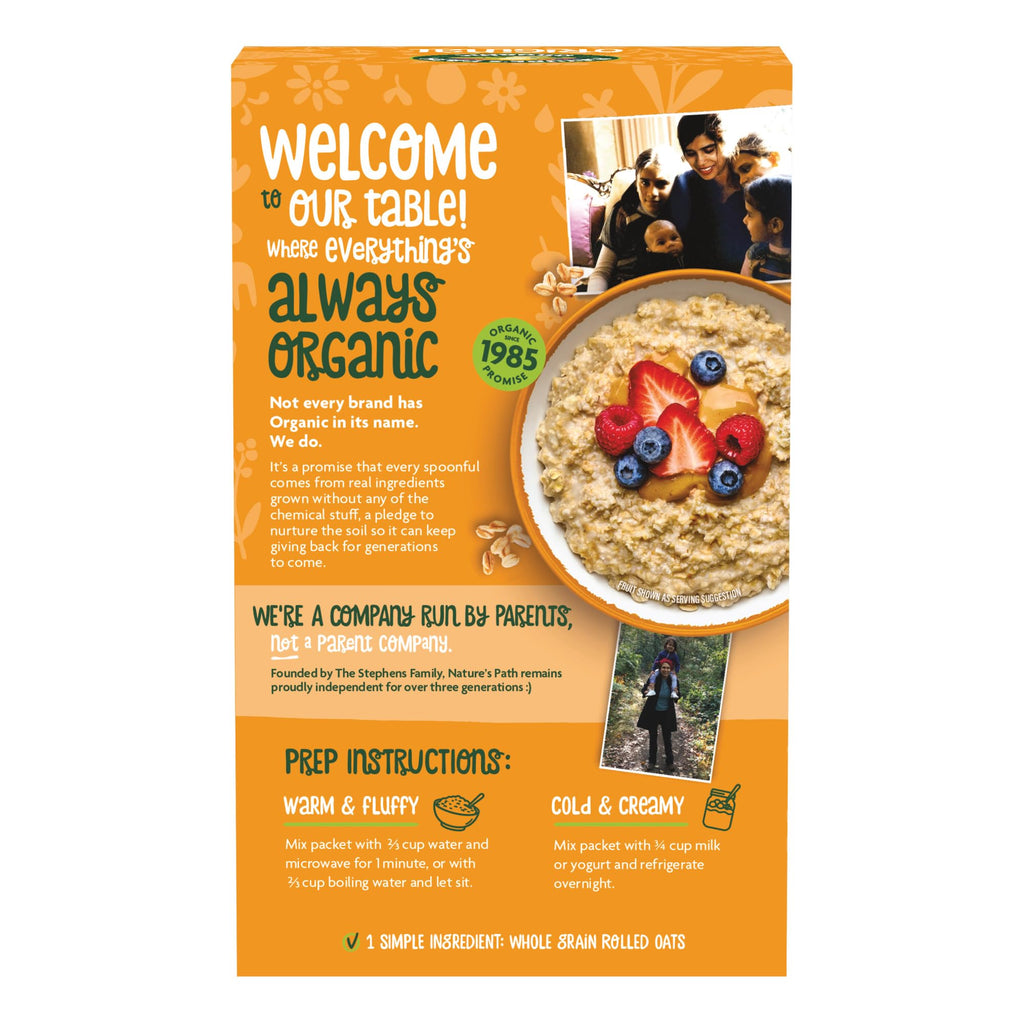 Natures Path, Oatmeal Pouches Apple Cinnamon Organic 8 Pack, 14 Ounce