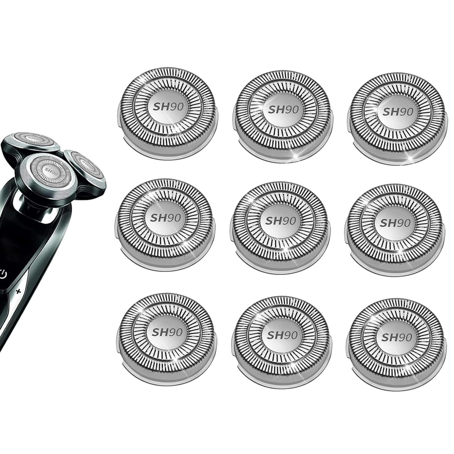 6 Pack SH30 Replacement Head Compatible with Philips Norelco Series 3000/2000/1000,New Upgraded SH30 Replacement Double Blades for norelco 1000 Replacement Heads