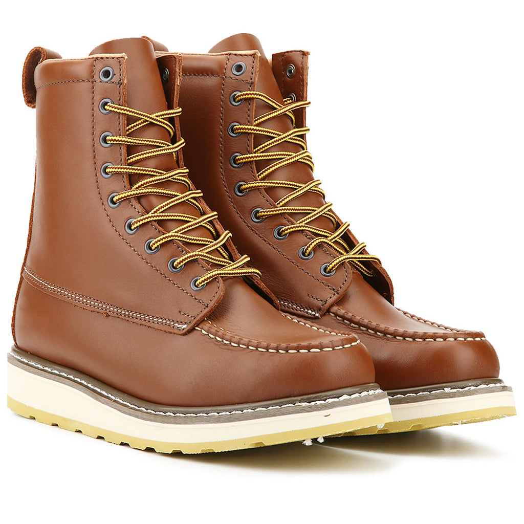 Men's SureTrack 6" & 8'' Leather Soft Toe Work Boot for Men, Welt Construction, Oil/Slip Resistant, Wedge Sole, Moc Toe Men's Work Boots, EH, 84994 & 86994