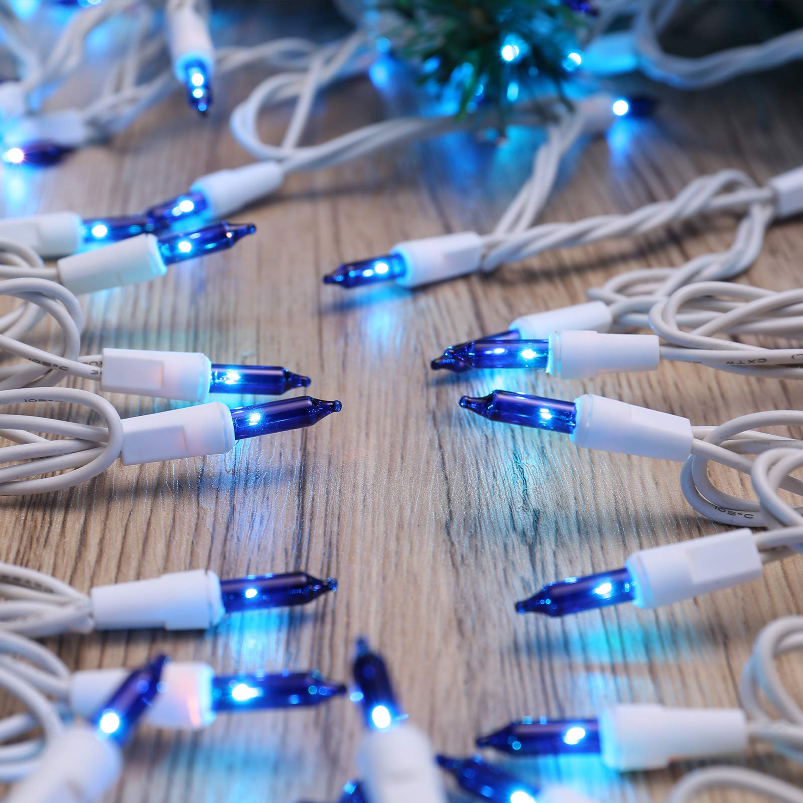 Brizled Christmas Lights, 600 Count 139.2ft Incandescent Mini Lights, Connectable 120V UL Certified for Xmas Wedding Bedroom Porch Decor, White Wire, Warm White
