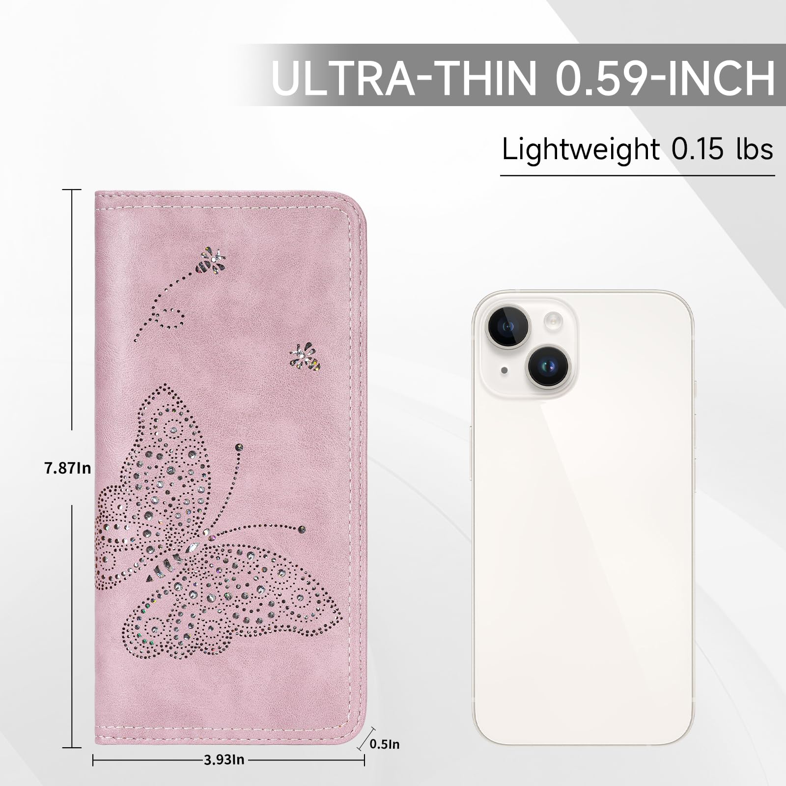 KITEVIUN RFID Wallet Women Ultra Slim Thin Womens Wallet Compact Clutch Long Ladies Wallet for Women WHITE