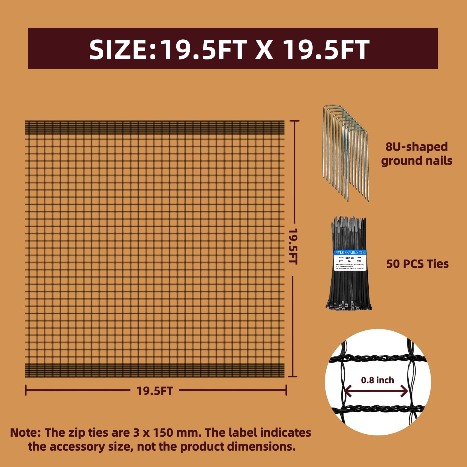 Plastic Mesh Fence Deer Fencing 4x25ft,Reinforced Edges,55gsm Heavy Duty Temporary Fence,Ideal for Garden Netting,Animal Barrier,Safety Netting, Fruit Plant Protection, Black