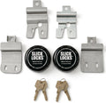 Slick Locks Complete Van Door Security Kit for Chevy & GMC Vans 1997+ | Includes Deadbolt Locks, Spinners & Weather Covers, No-Drill Install, Keyed Alike, USA-Made Stainless Steel