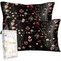 Miss Adola 2 Pack Mulberry Silk Pillowcase for Hair and Skin - Standard Size 20 x 26 Inches with Hidden Zipper Beige Flower 19 Momme Soft Sleeping Silk Pillow Case for Women, Moms