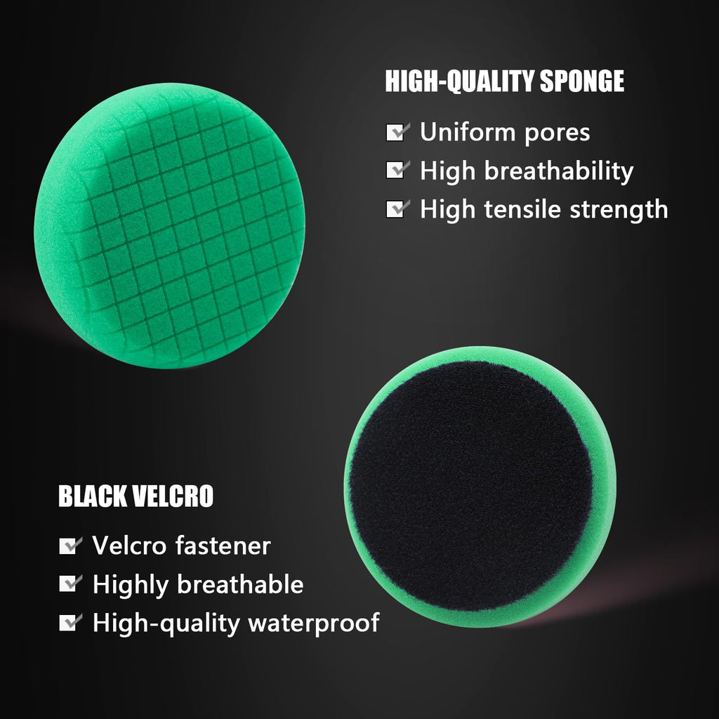 Blue T60 Moderate-Cut Foam Polishing Pads, SPTA 1Pc 3.5 Inch Face for 3 Inch 80mm Backing Plate Compound Buffing Sponge Pads for Car Buffer Polisher Compounding, Polishing and Waxing -FPTSS3G