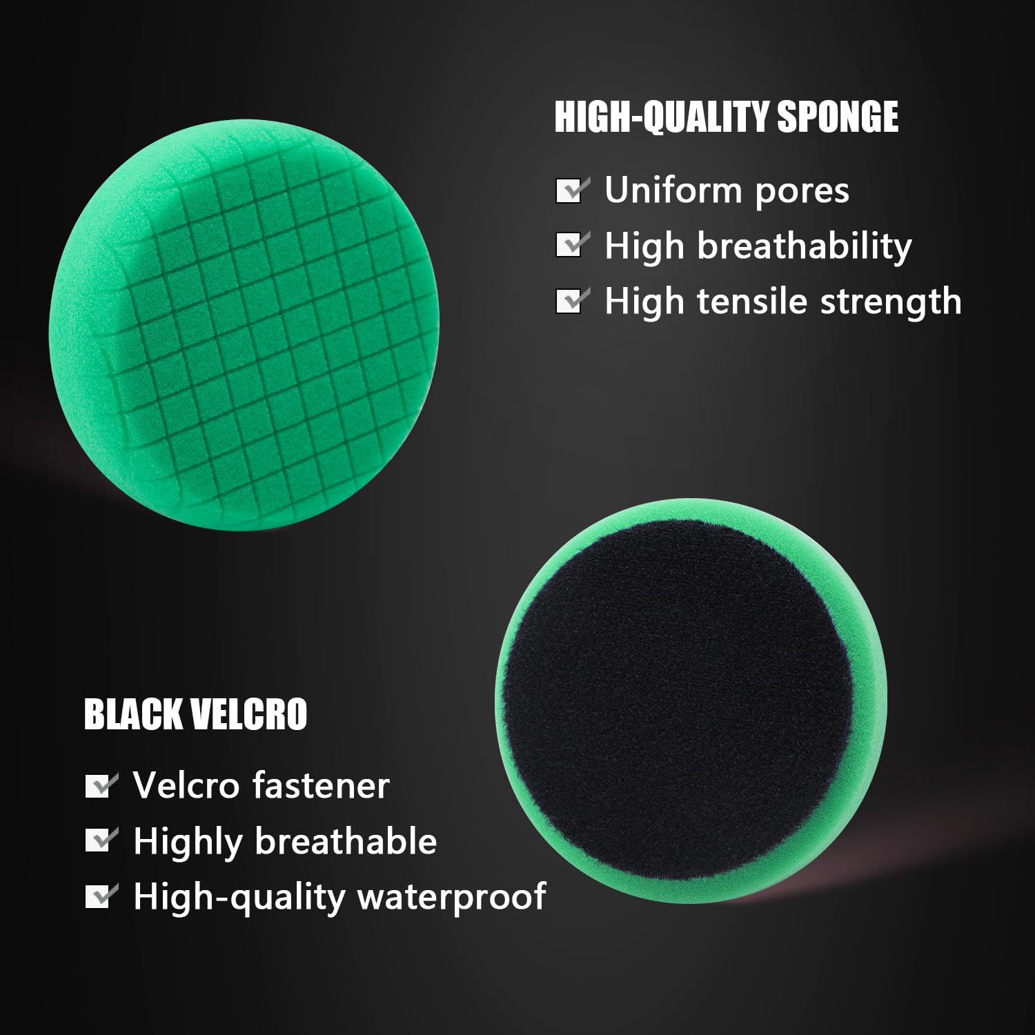 Blue T60 Moderate-Cut Foam Polishing Pads, SPTA 1Pc 3.5 Inch Face for 3 Inch 80mm Backing Plate Compound Buffing Sponge Pads for Car Buffer Polisher Compounding, Polishing and Waxing -FPTSS3G