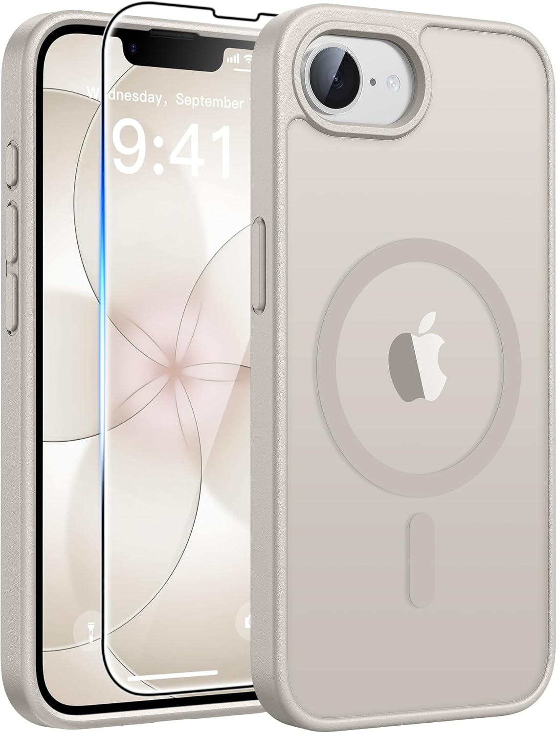 FNTCASE for iPhone 17 Case: [Compatible with Magsafe] Translucent Matte Cases with [Full Camera Protection] [Screen Protector] Military Grade Shockproof Protective Phone Cover - Light Purple
