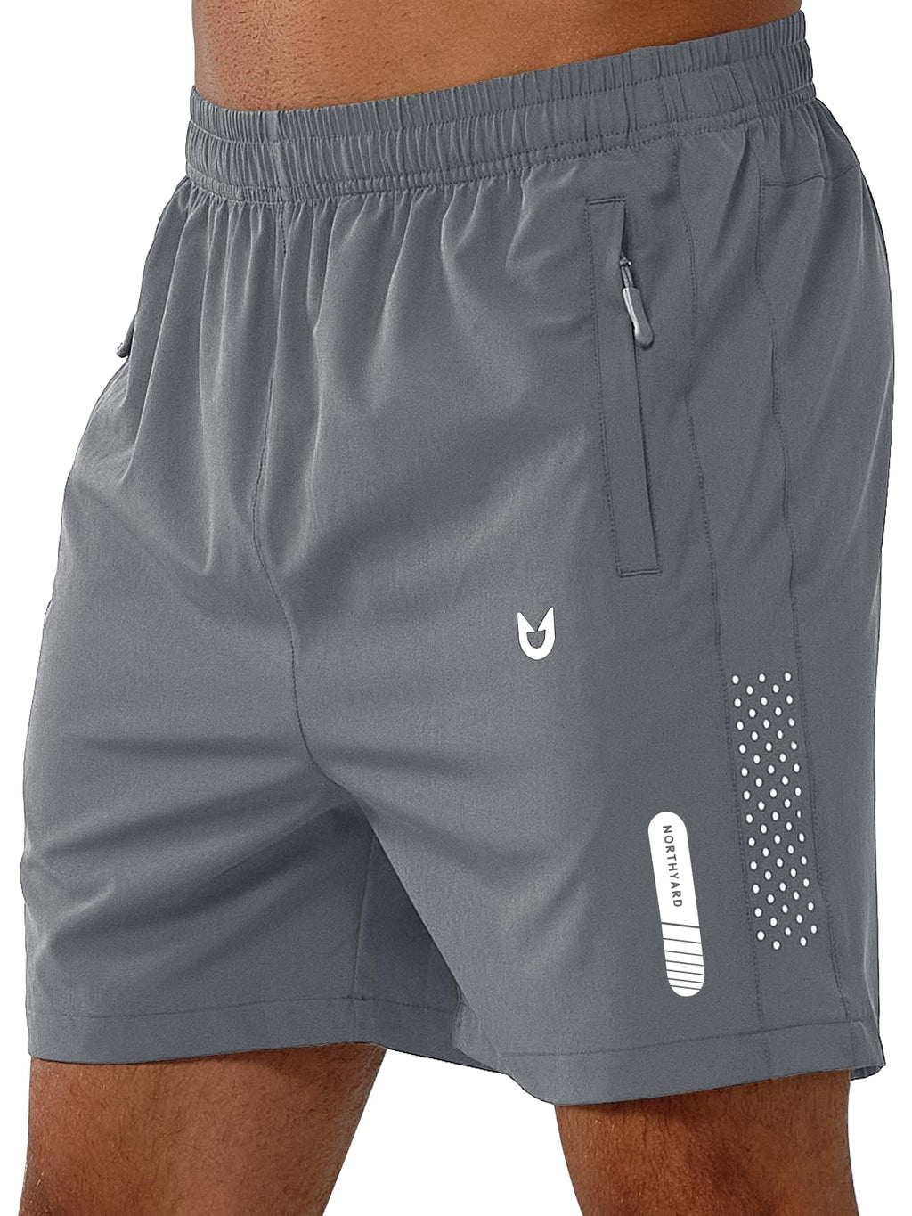 NORTHYARD Men's Athletic Running Shorts Gym Workout 7"/9"/5" Quick Dry Lightweight Sports Basketball Tennis 3 Zipper Pockets