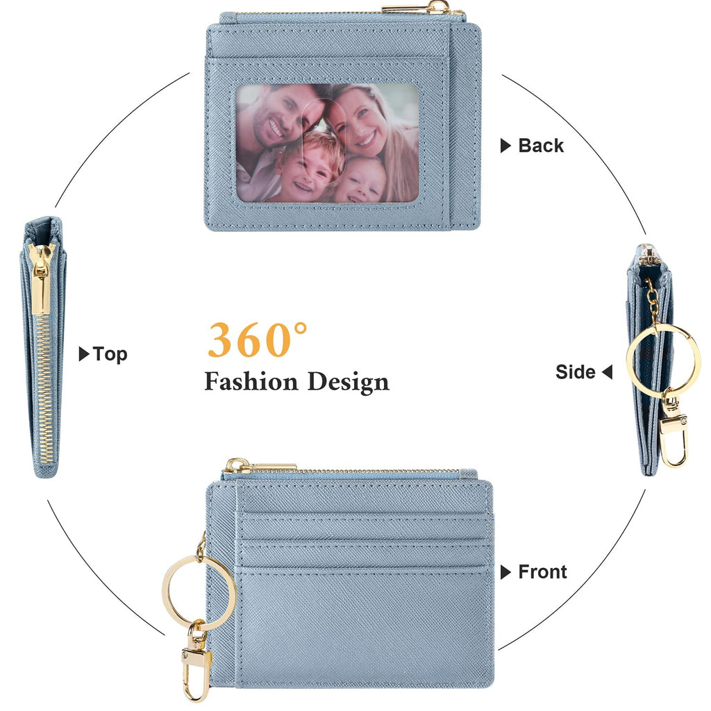 Sodsay Card Case Slim Front Pocket Wallet for Women Credit Card Holder with Keychain | Slim, Credit Card Holder, Front Pocket, with Keychain | Slim
