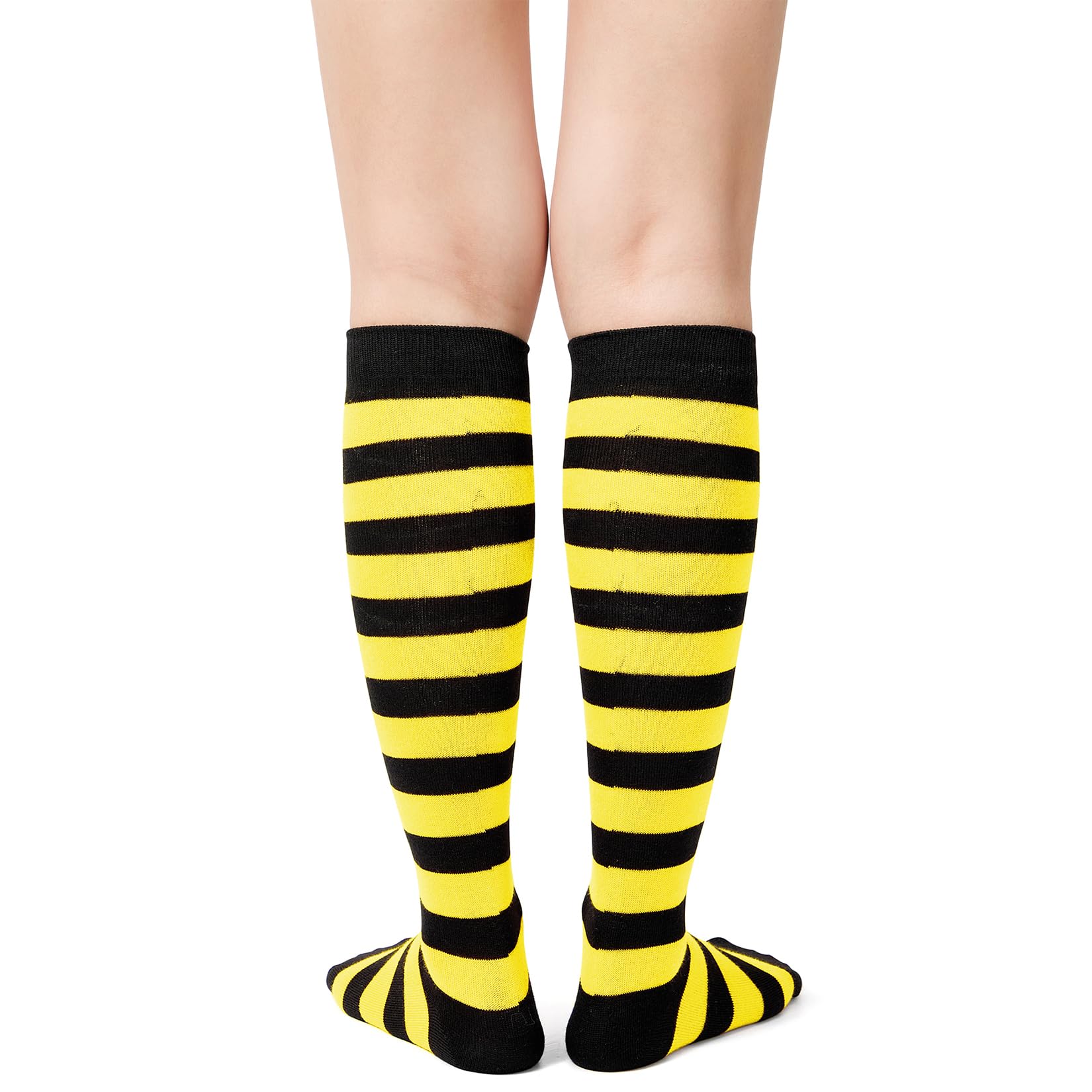 Century Star Knee High Striped Socks for Women - Long Thin Tube Sports Thigh High Socks Tall Stockings