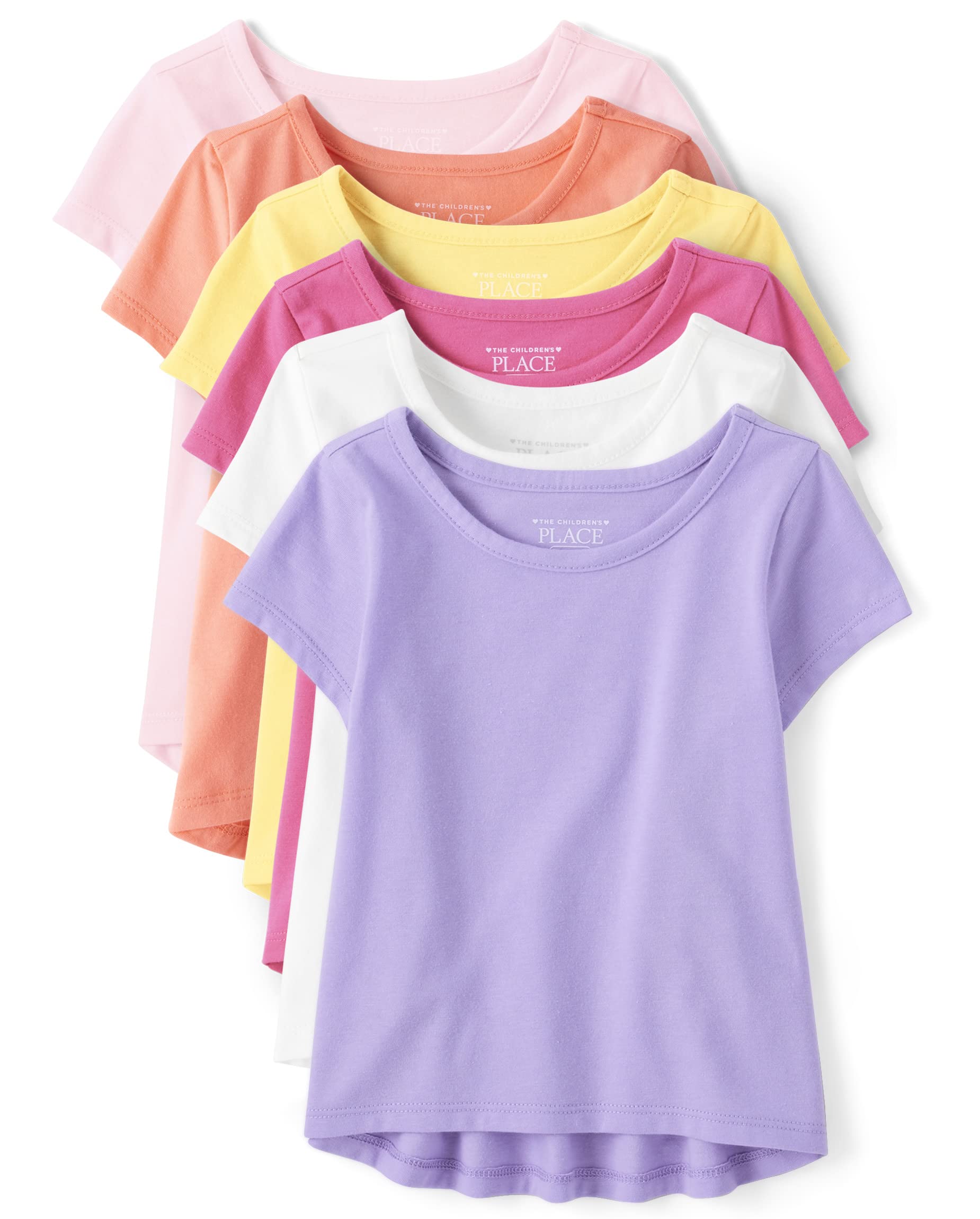 The Children's Place Baby Girls' and Toddler High Low Layering Tee