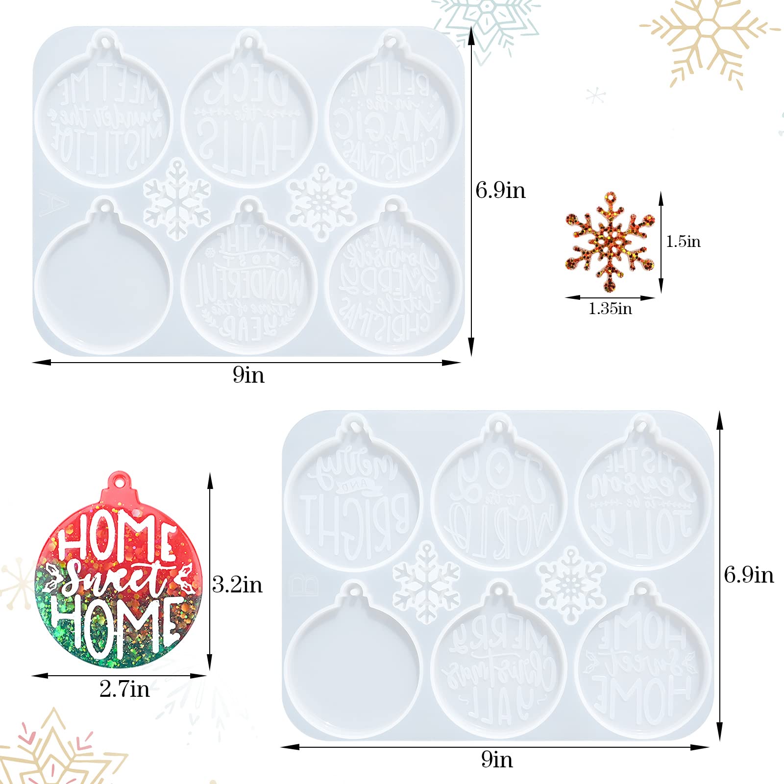 Sakolla 2 Pack Insect Silicone Soap Molds, 6-Cavity Dragonfly Butterfly Ladybug Shape Silicone Molds for Soap Making, DIY Baking Mold for Lotion Bars, Chocolate, Candy, Muffin, Biscuit, Cookie Pans