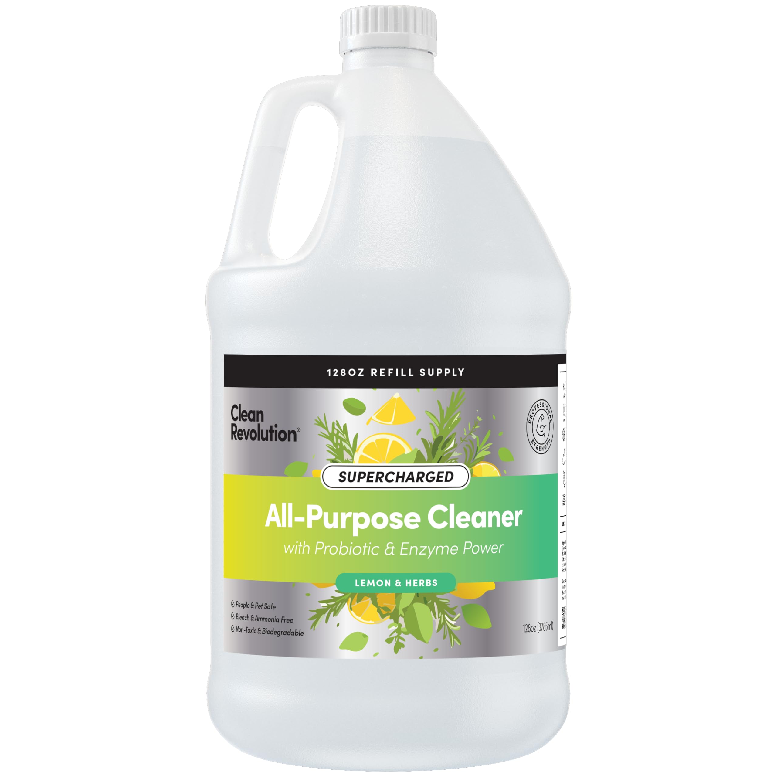 Clean Revolution Multi Surface Cleaner Refill Supply, Non-Toxic, Eco-Friendly & Plant-Based, Ready to Use, Dreamy Citrus, 128 Fl Oz (1 Gallon)