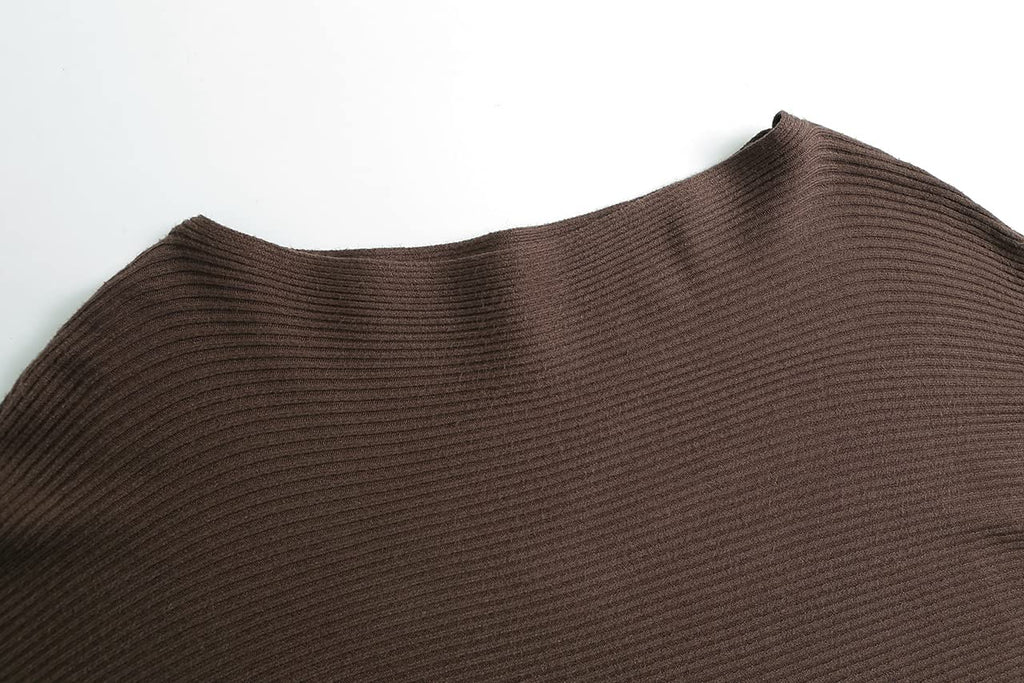 GABERLY Boat Neck Batwing Sleeves Dolman Knitted Sweaters and Pullovers Tops for Women