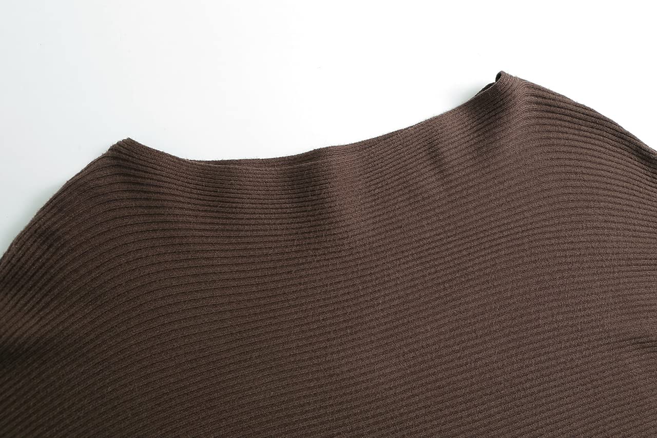 GABERLY Boat Neck Batwing Sleeves Dolman Knitted Sweaters and Pullovers Tops for Women