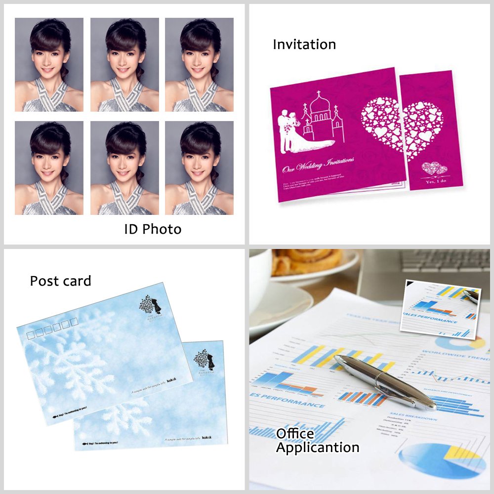 Uinkit Premium Glossy Inkjet Photo Paper - 4x6 Inch, 48lb 180gsm, 100 Sheets - Professional Photographic Quality, Dye Ink Compatible, High-Gloss Finish for Vivid Memories & Instant Prints