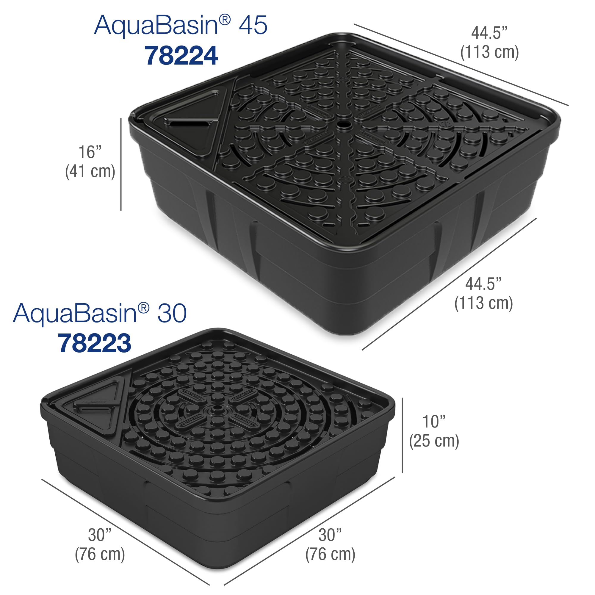 Aquascape AquaBasin 30 Fountain and Water Feature Basin for Landscape and Garden | 78223, Black, 27 Gallon
