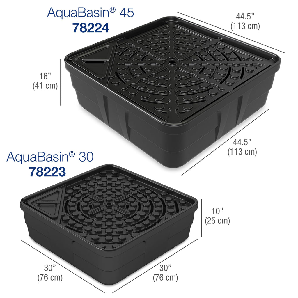 Aquascape AquaBasin 30 Fountain and Water Feature Basin for Landscape and Garden | 78223, Black, 27 Gallon