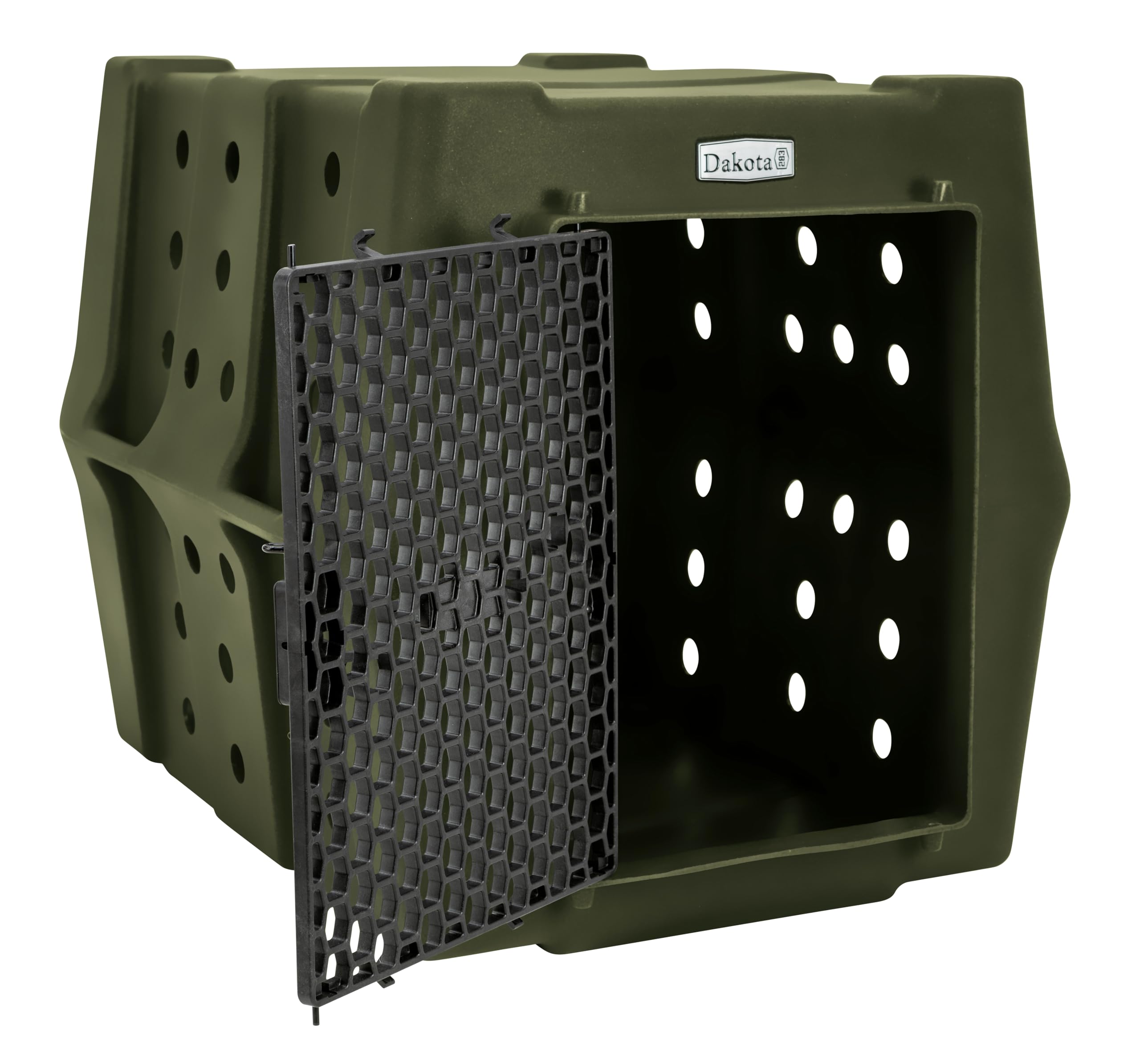 Dakota 283 Canine Rough and Tough Economy Dog Crate w/ Removable Two-Way Door - Heavy Duty Outdoor Kennel for Medium Breed Dogs (Coyote Granite, Intermediate)