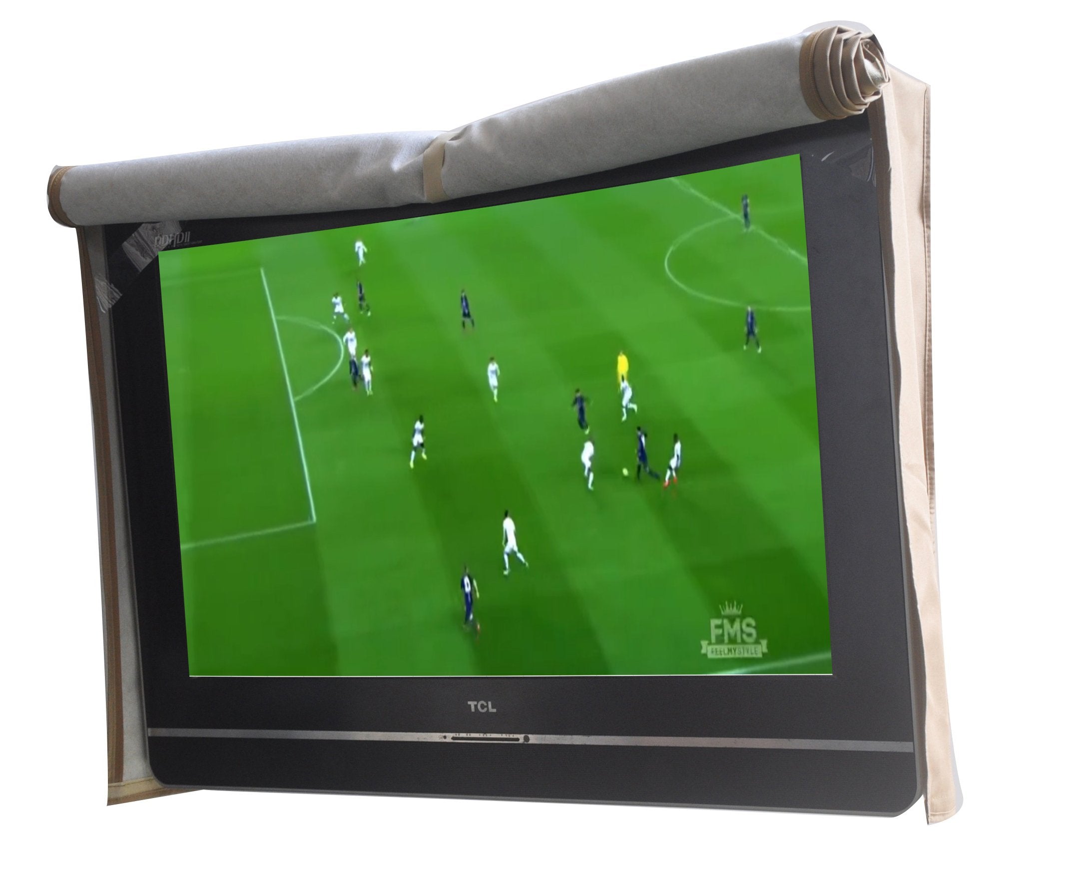 Outdoor 22”-24“-26" TV Set Cover,Scratch Resistant Liner Protect LED Screen Best-Compatible with Standard Mounts and Stands (Beige)