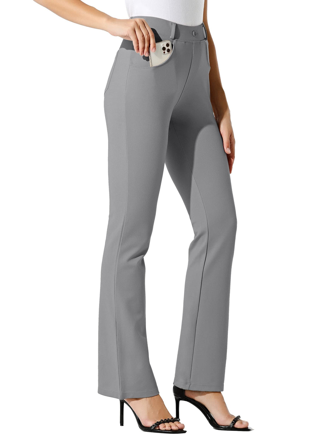Willit Women's Yoga Dress Pants Bootcut Stretch Work Slacks Office Pants 4 Pockets 28"/29"/30"/31"/33"