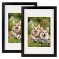 TOFOREVO Picture Frames 4x4 Set of 2 Black Wood Grain Photo Frame for Gallery Wall Mounting or Tabletop Display
