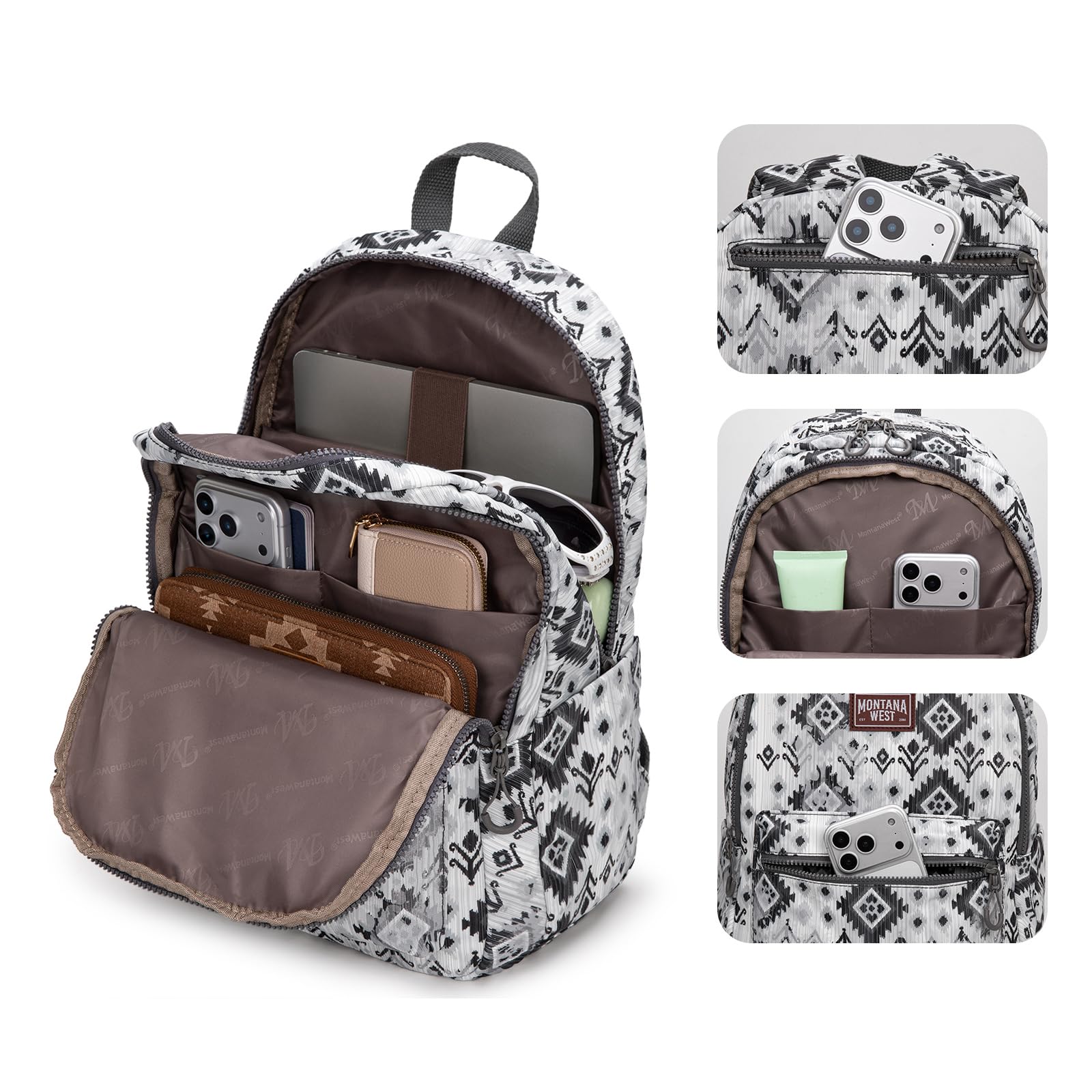 Montana West Backpack Purse for Women Western Aztec Backpack Purse Lightweight Casual Daypack for Travel
