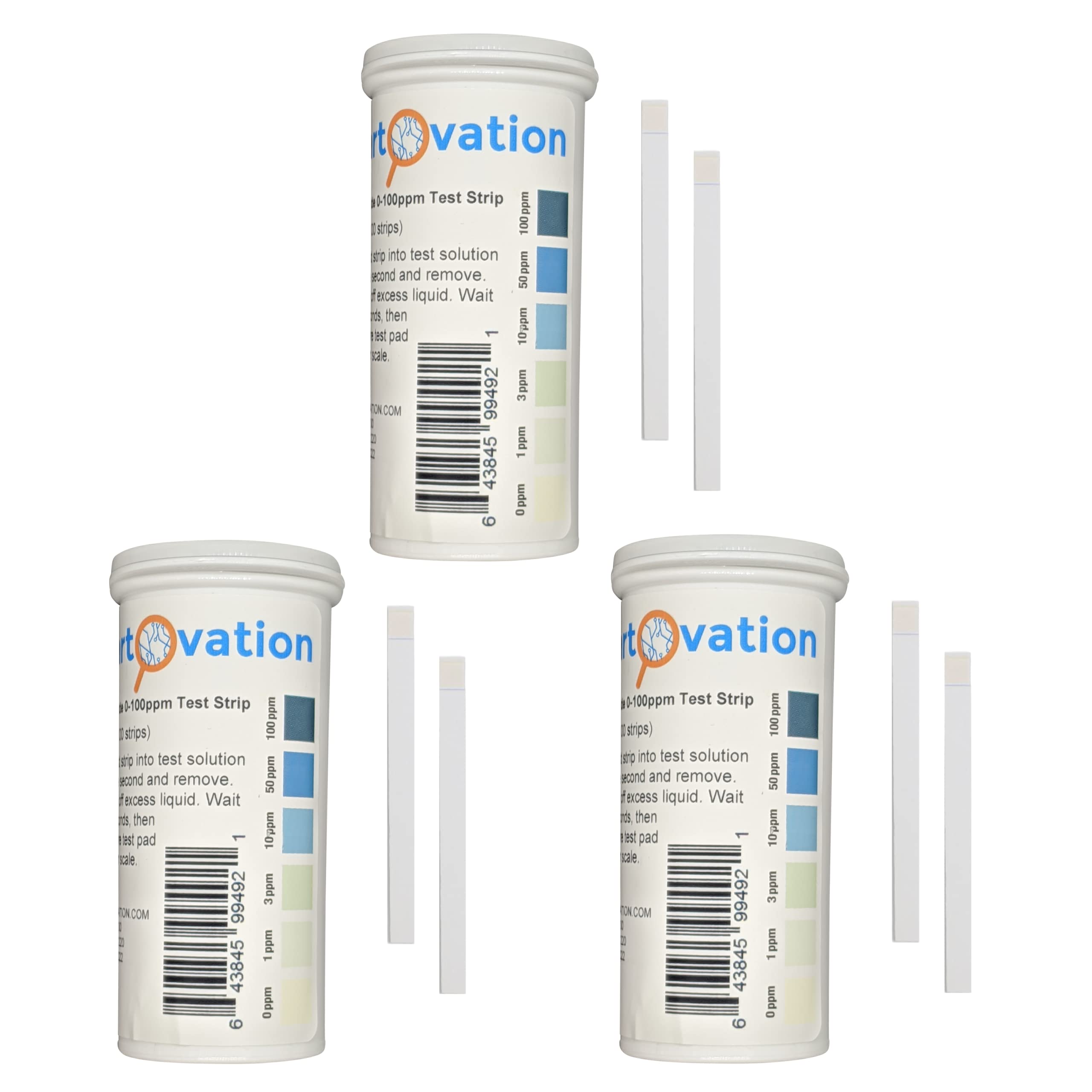 Hydrogen Peroxide H2O2 0-100 ppm Test Strips, Low Level (Bottle of 100) | Monitor residual peroxide levels in drinking water, pools, hot tubs, cold plunges and float tanks