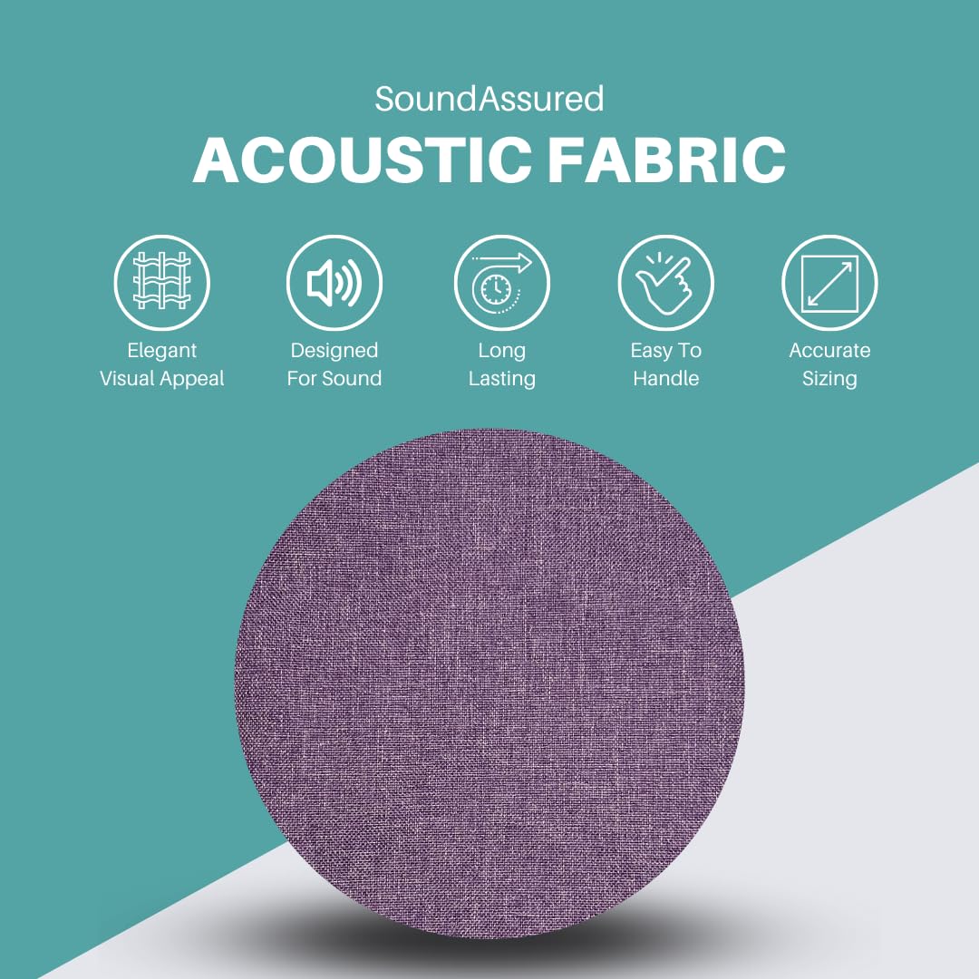 SoundAssured Acoustical Fabric - Precut Pieces 59x36 - Acoustically Transparent Fabric for Making Acoustic Panels - DIY Sound Panel Acoustic Fabric (50s Pink)