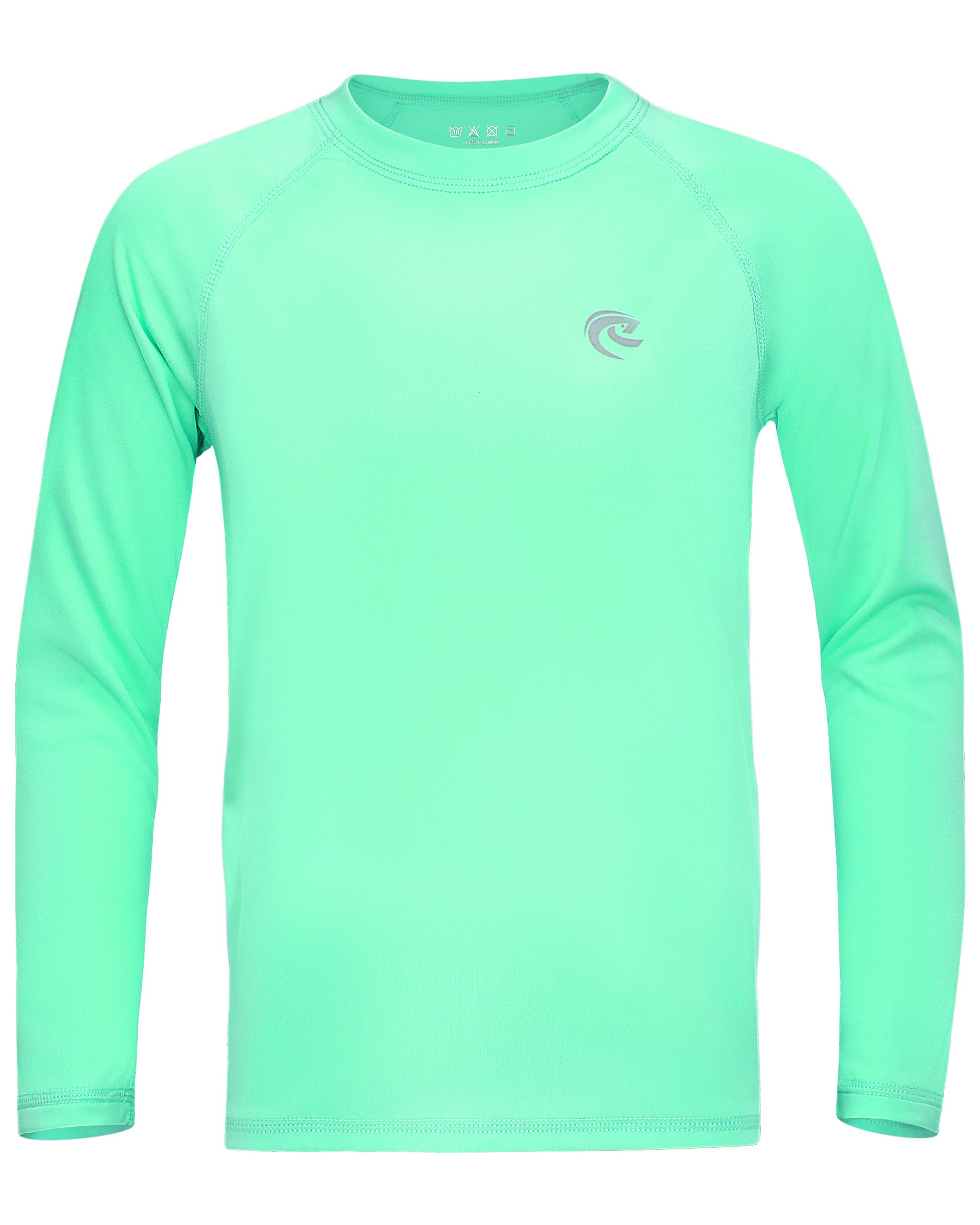 Boys UPF 50+ Swim Shirt Long Sleeve, 1 or 2 Pack UV Sun Protection Rash Guard, Youth Kids SPF Water Shirts for Beach Surf