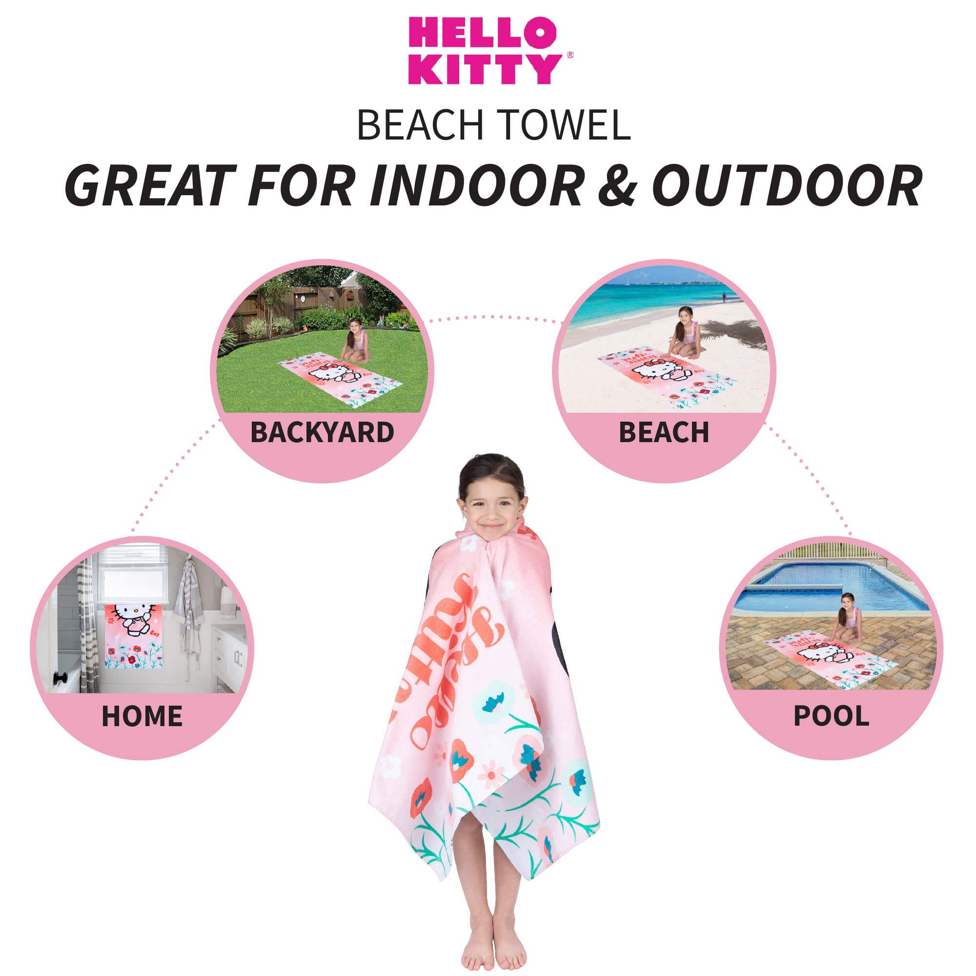 Barney Classic Kids Super Soft Cotton Bath/Pool/Beach Towel, 58 in x 28 in, (Offical Licensed Product) By Franco