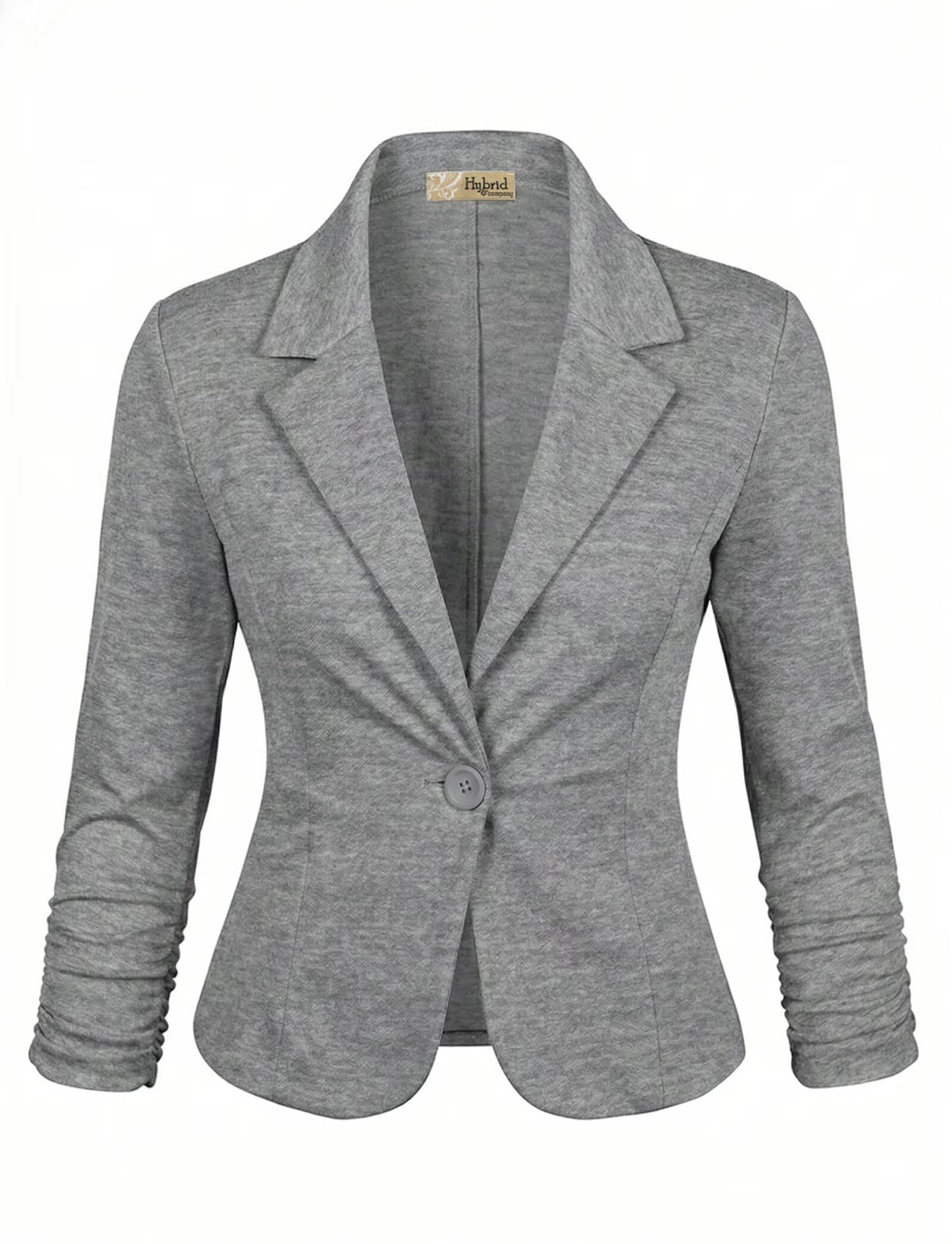 Hybrid & Company Women's Lightweight Casual Work Office Stretch Ponte Cardigan Blazer Jacket Made in USA