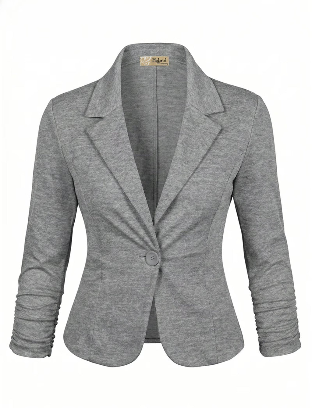 Hybrid & Company Women's Lightweight Casual Work Office Stretch Ponte Cardigan Blazer Jacket Made in USA
