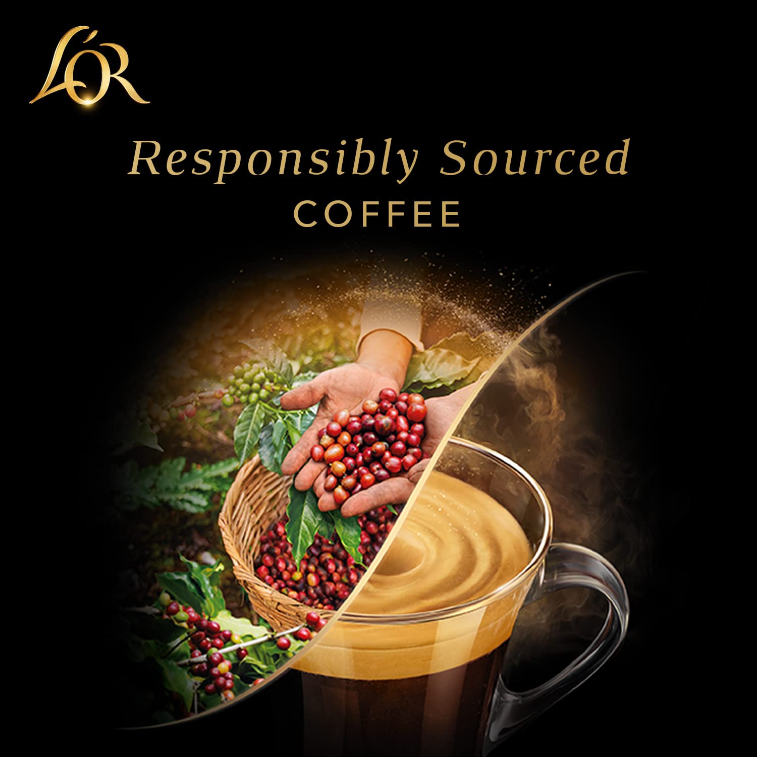 L'OR Espresso Capsules, 100 Count Colombia, Single-Serve Aluminum Coffee Capsules Compatible with the L'OR BARISTA System & *Nespresso Original Machines
