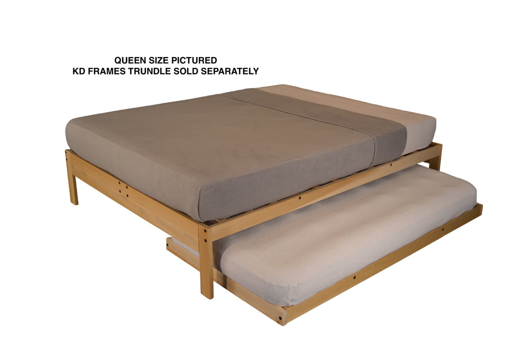 KD Frames Nomad Platform Bed - Twin Bed Frame - Unfinished Wood Bed Frame - Minimalist Swedish Design - Natural Wood Bed - Easy Assembly, No Box Spring Needed - Solid Wood Twin Platform Bed
